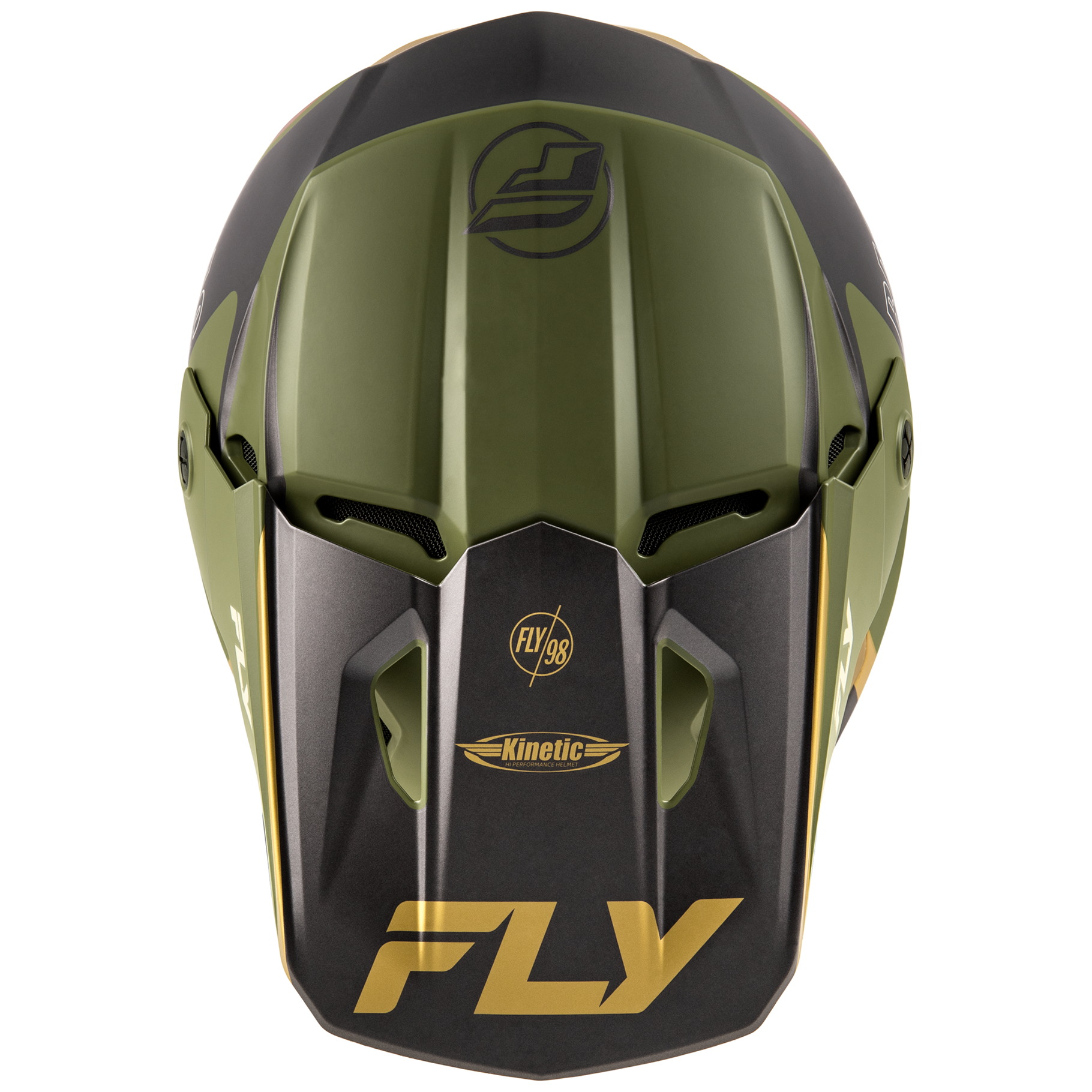 FLY Racing 2025 Kinetic Rally Helmet (Matt Moss Grey/Khaki/Off-White)