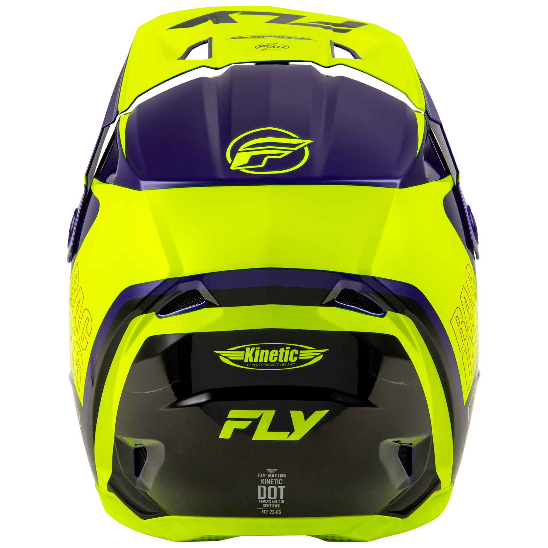 FLY Racing 2025 Kinetic Rally Helmet (Hivis/Blue/Black)