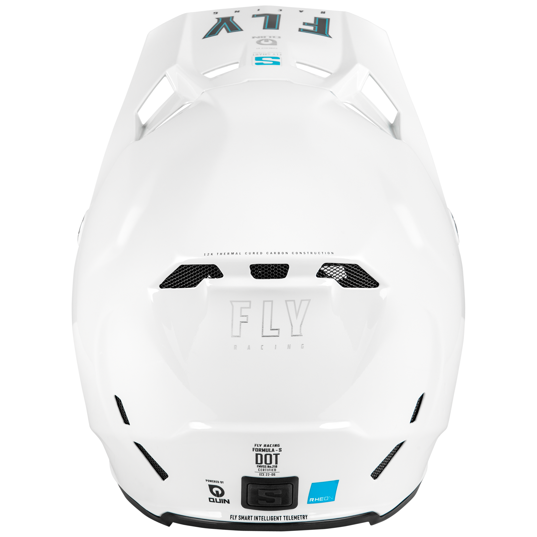 FLY Racing 2025 Formula S Solid Carbon Helmet (White)