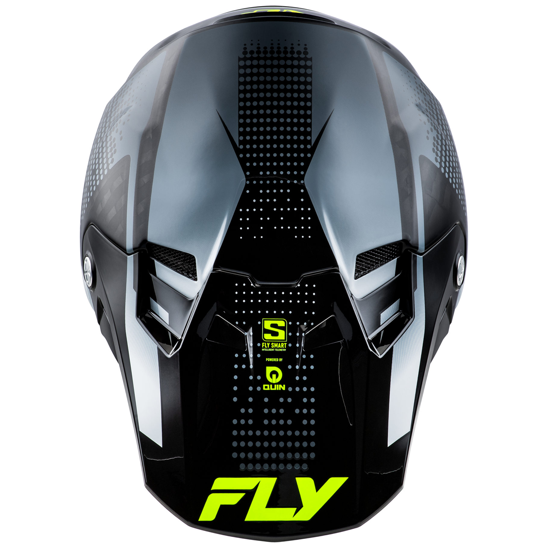 FLY Racing 2025 Formula S Protocol Carbon Helmet (Black Carbon/Grey/Hivis)