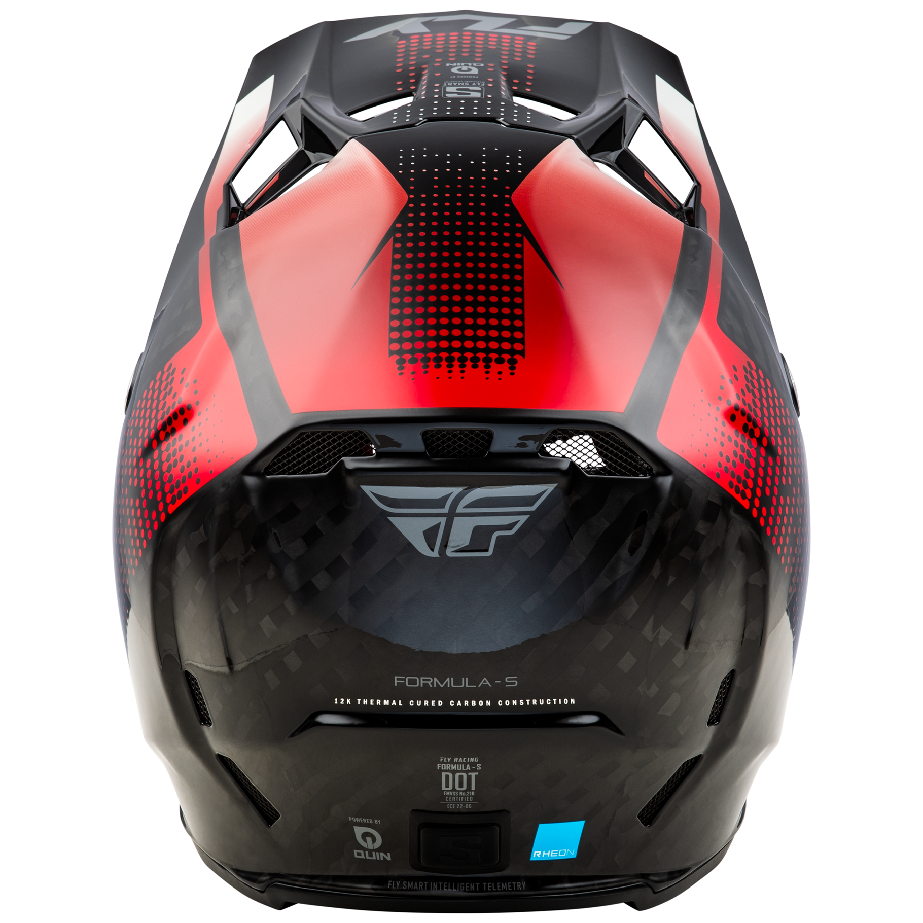 FLY Racing 2025 Formula S Protocol Carbon Helmet (Black Carbon/Red)