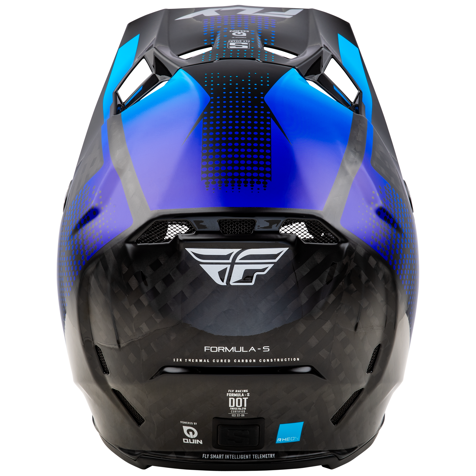 FLY Racing 2025 Formula S Protocol Carbon Helmet (Black Carbon/Blue)