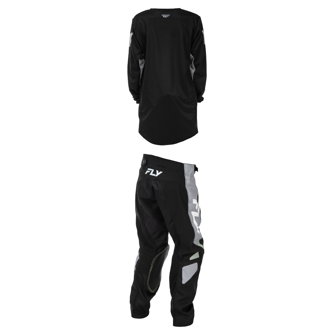 FLY Racing 2026 Kinetic Youth Full Kit (Black/Grey)