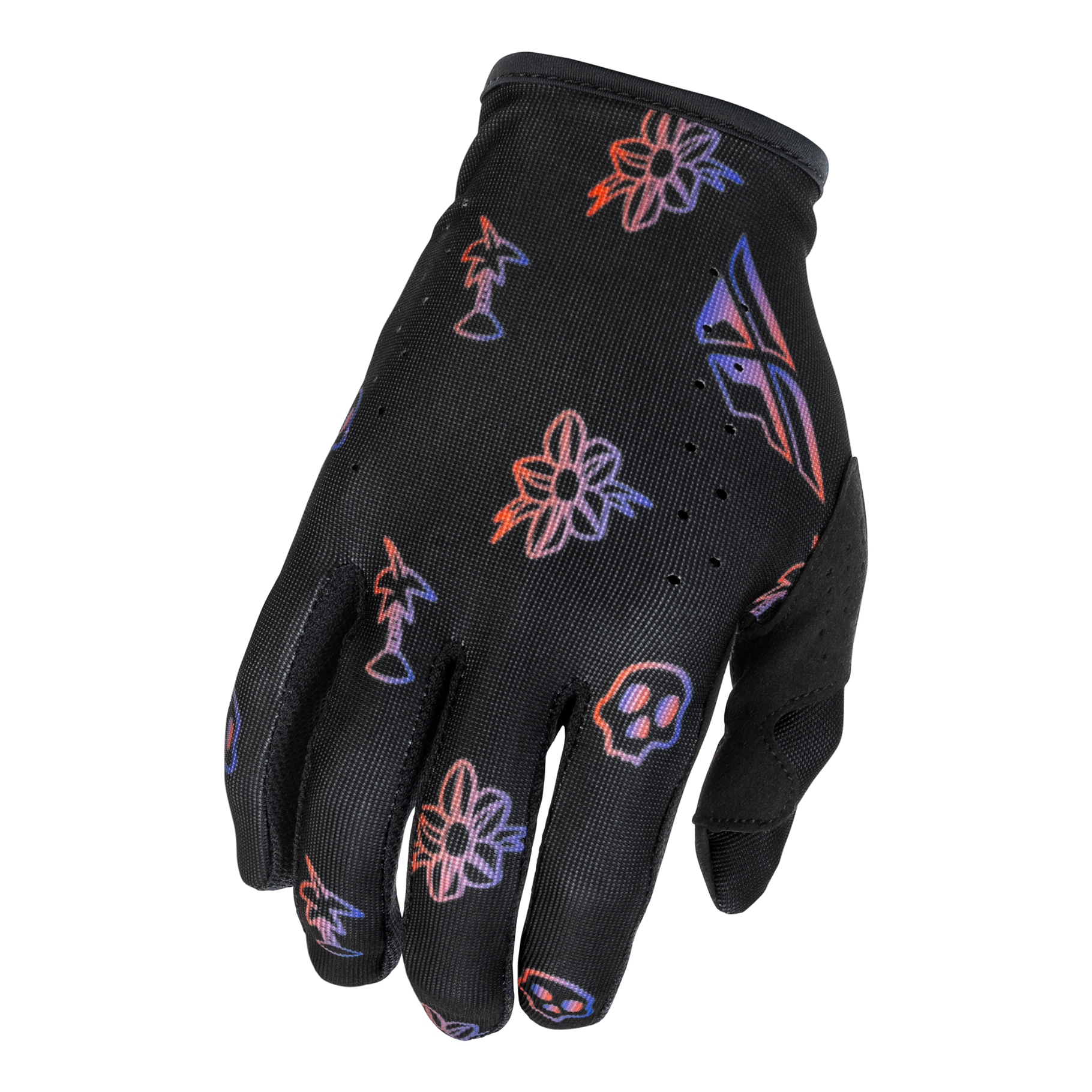 FLY Racing 2026 Lite Outline Youth Gloves (Black/Red/Purple)