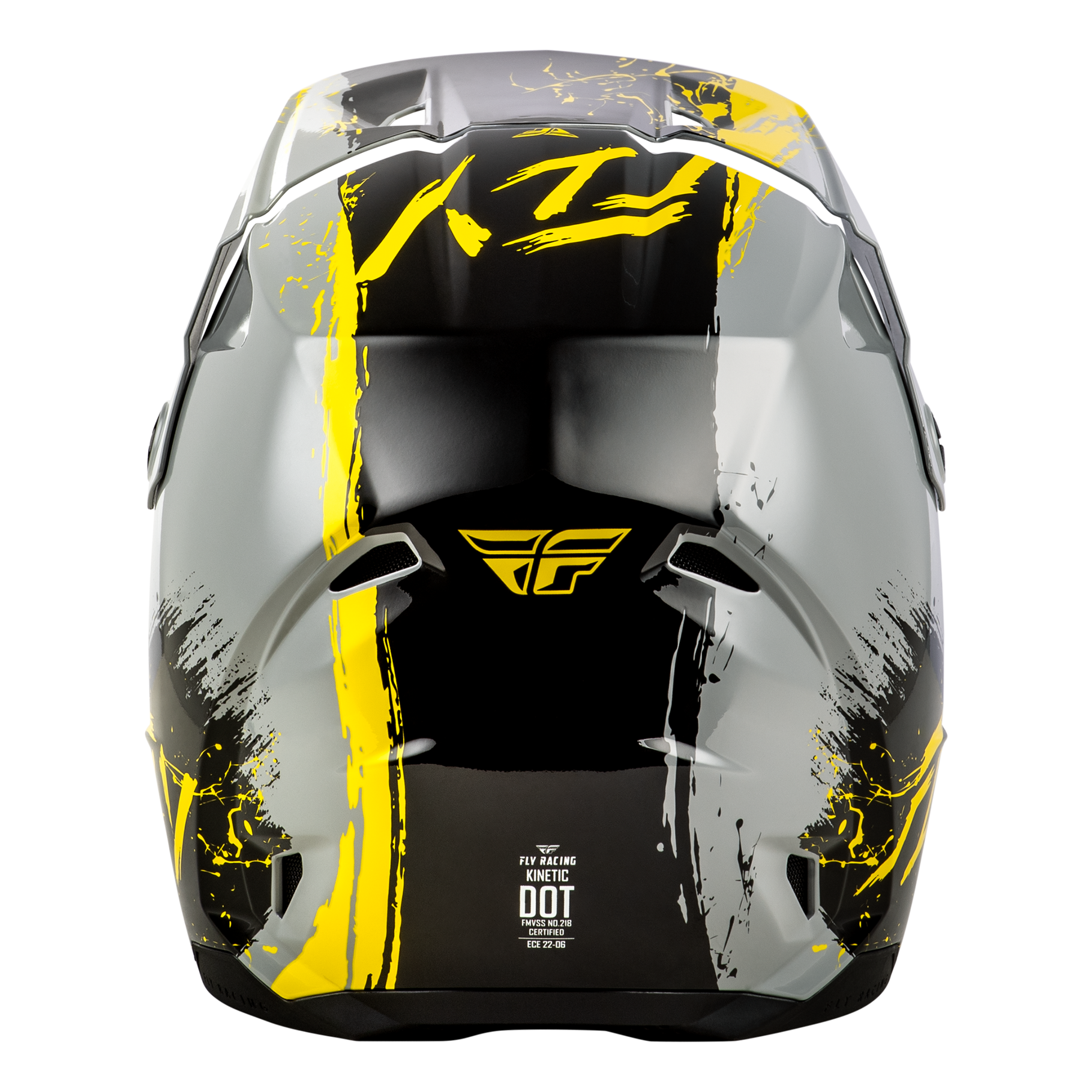 FLY Racing 2026 Kinetic Drip Youth Helmet (Grey/Black/Yellow)