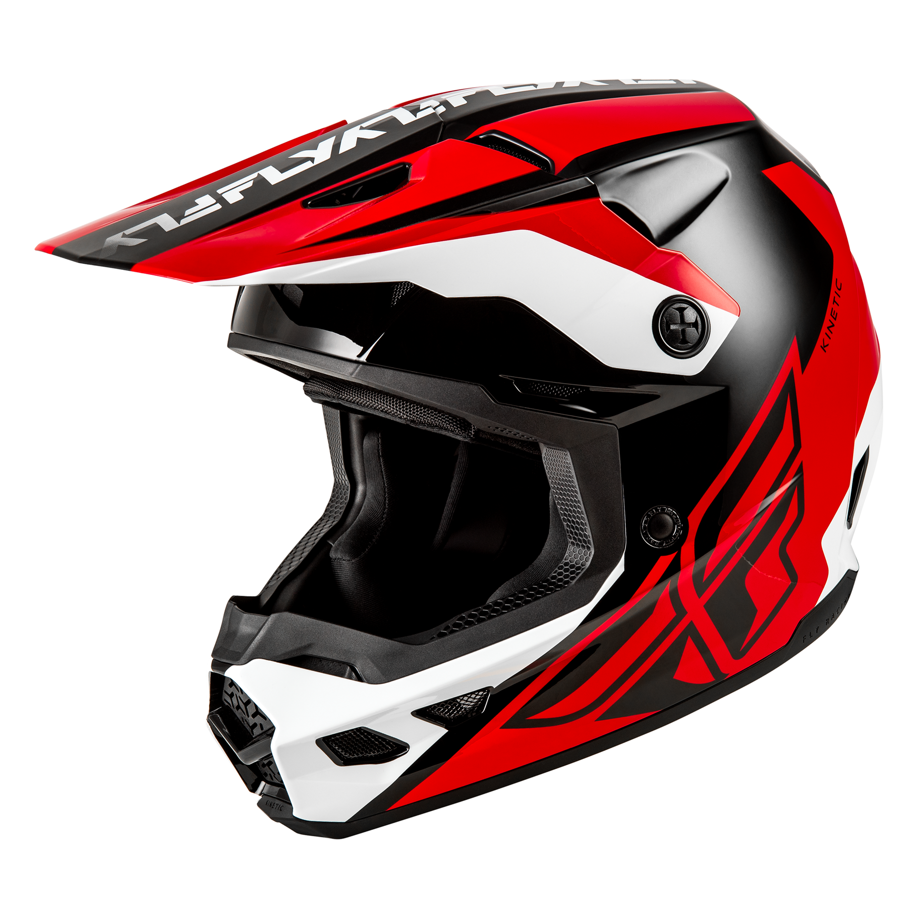FLY Racing 2026 Kinetic Crest Helmet (Red/Black/White)