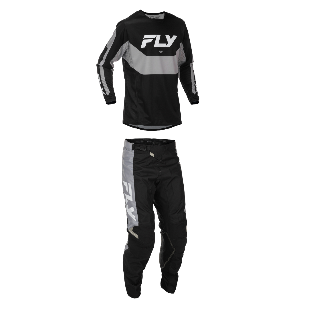 FLY Racing 2026 Kinetic Full Kit (Black/Grey)
