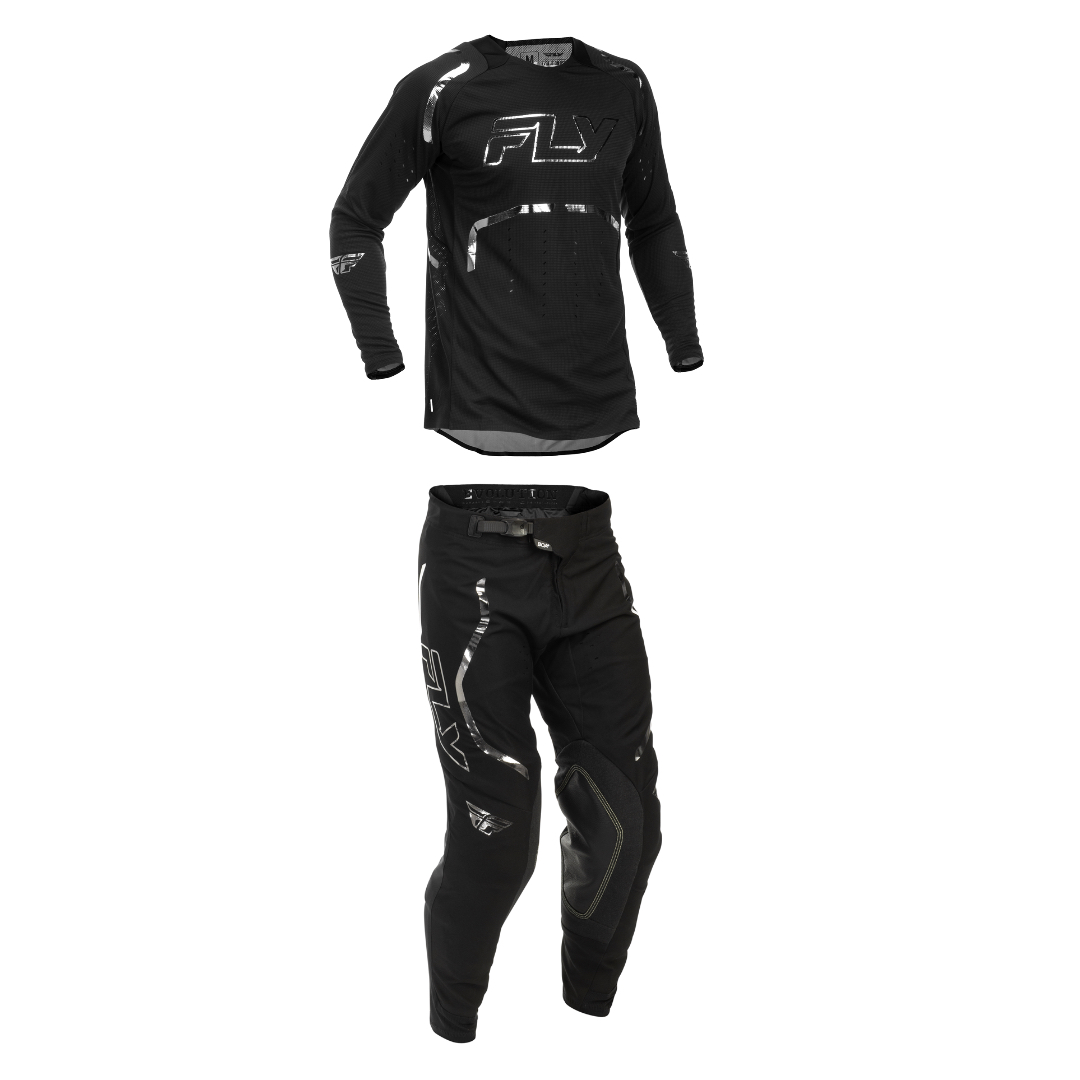 FLY Racing 2026 Evo DST SE Spark Full Kit (Black/Silver)