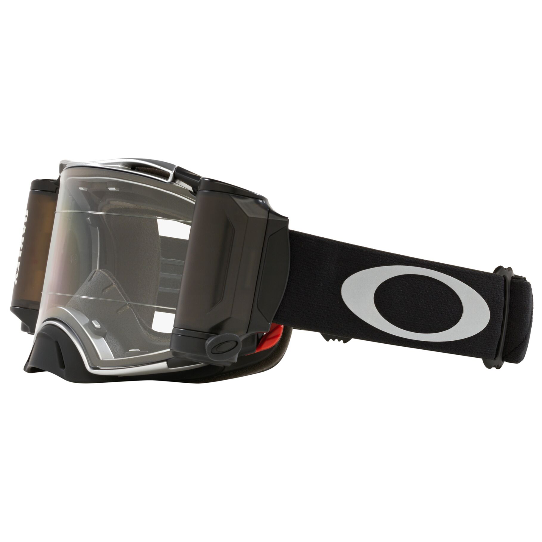Oakley Airbrake Tuff Blocks Goggle Black Gunmetal Roll off (Clear)