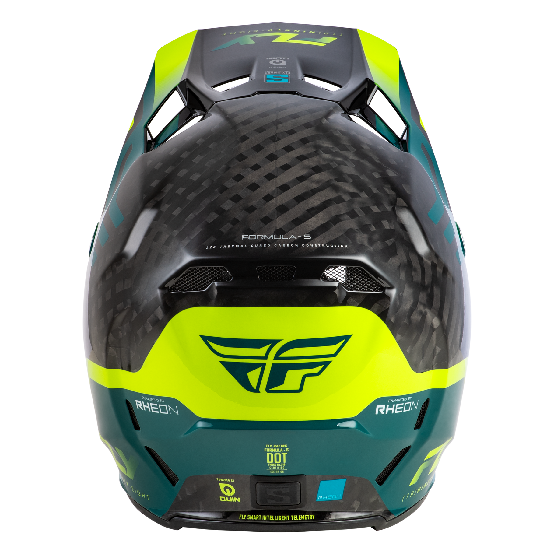 FLY Racing 2026 Formula S Byte Carbon (Black Carbon/Teal/Lime)