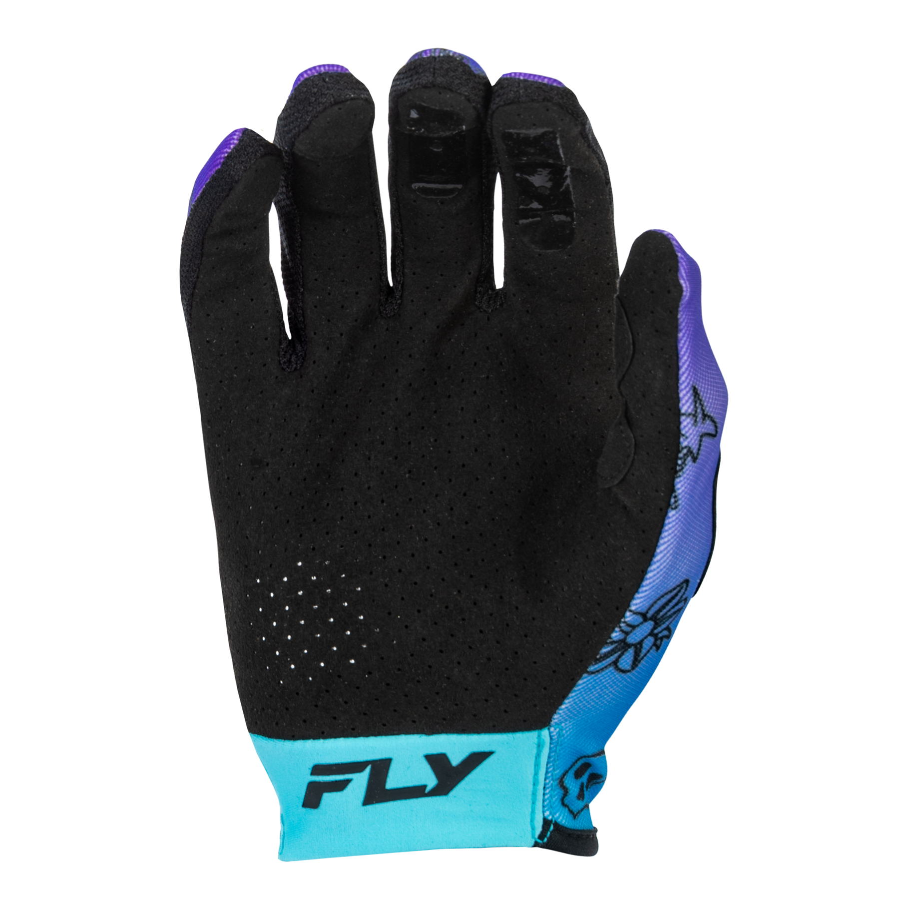 FLY Racing 2026 Lite Outline Youth Gloves (Purple/Blue/Black)