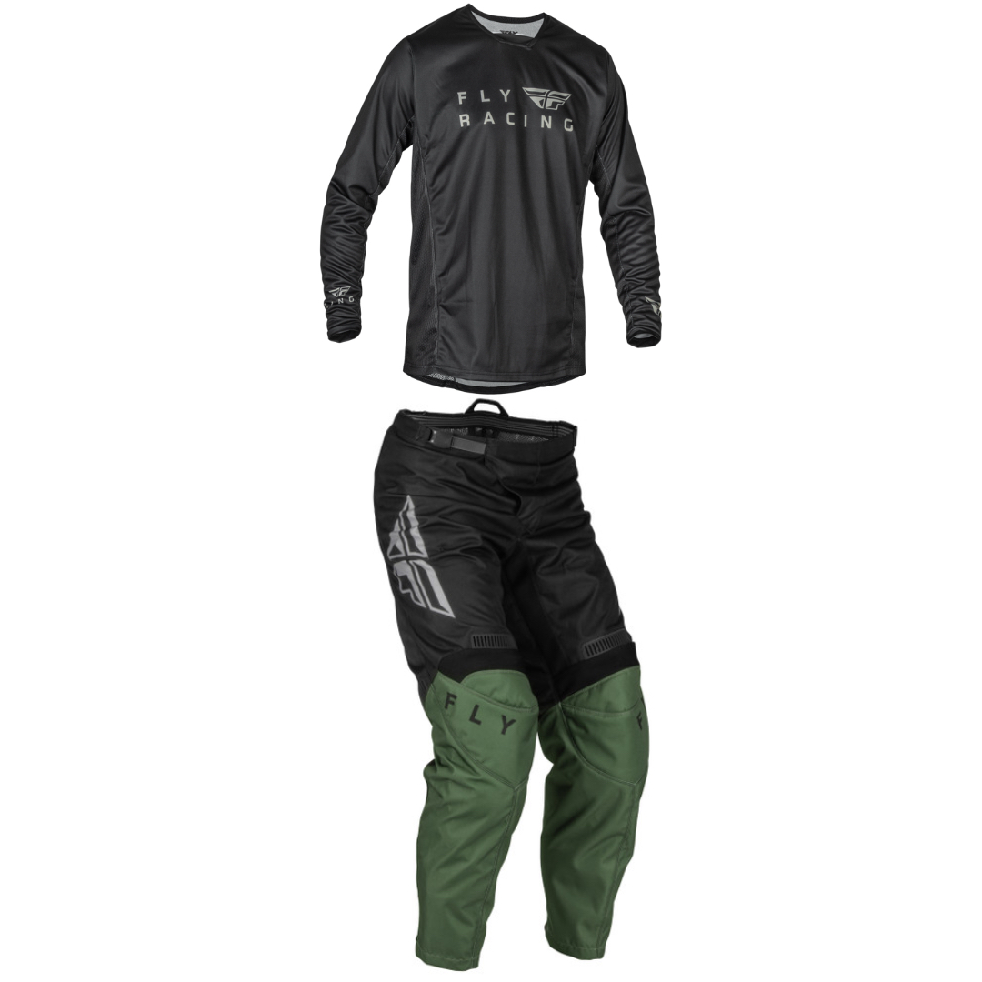 Fly Racing Mixed Kit (Black/Olive Green)