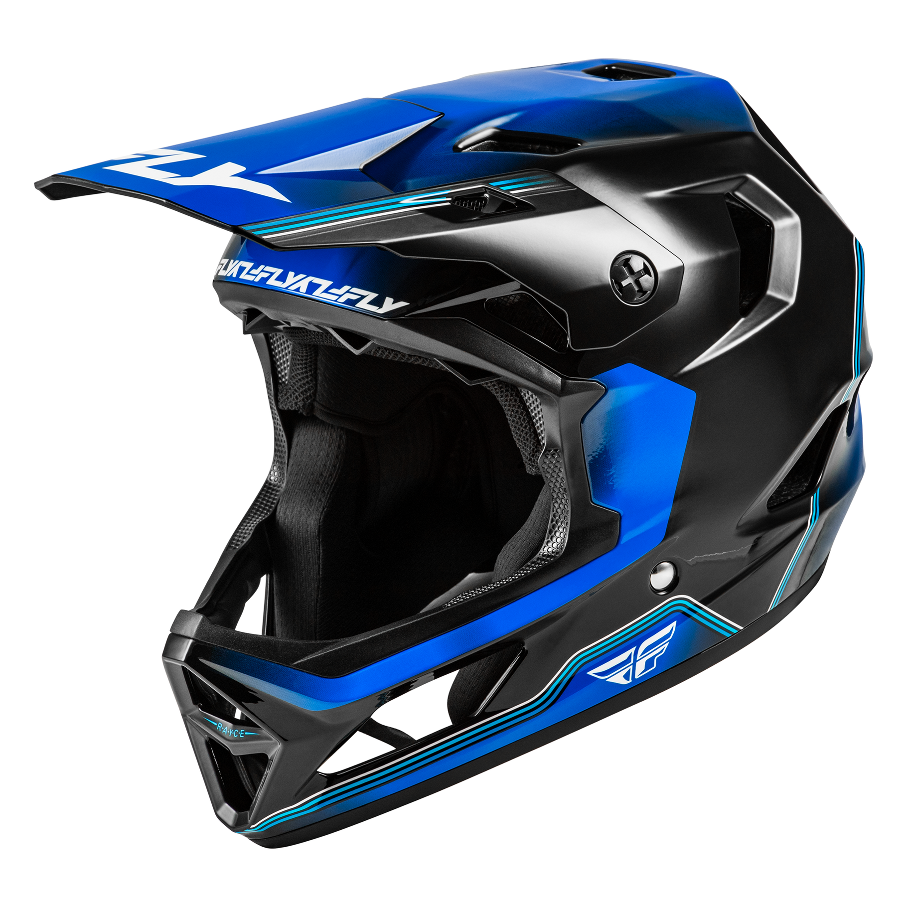 FLY Racing Rayce Youth Helmet (Black/Blue)