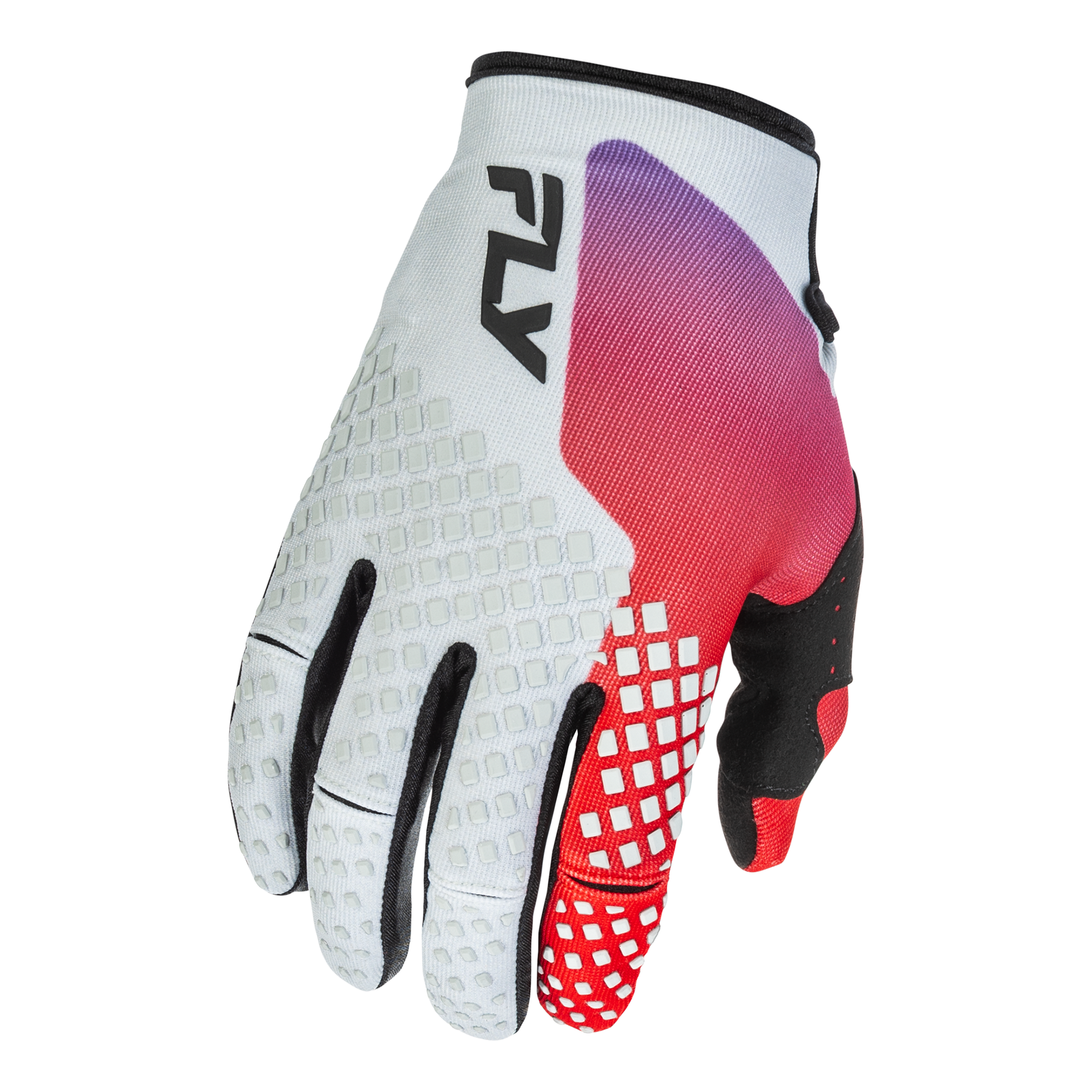 FLY Racing 2026 Kinetic Youth Gloves (Grey/Red/Purple/Black)