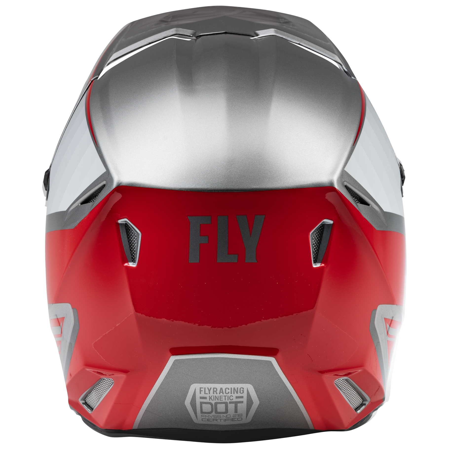 FLY Racing Kinetic Drift Helmet (Charcoal/Light Grey/Red)