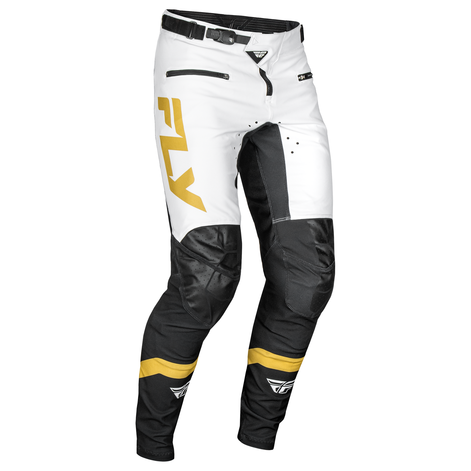 Fly Racing 2025 Rayce Youth Pants (White/Black/Gold)
