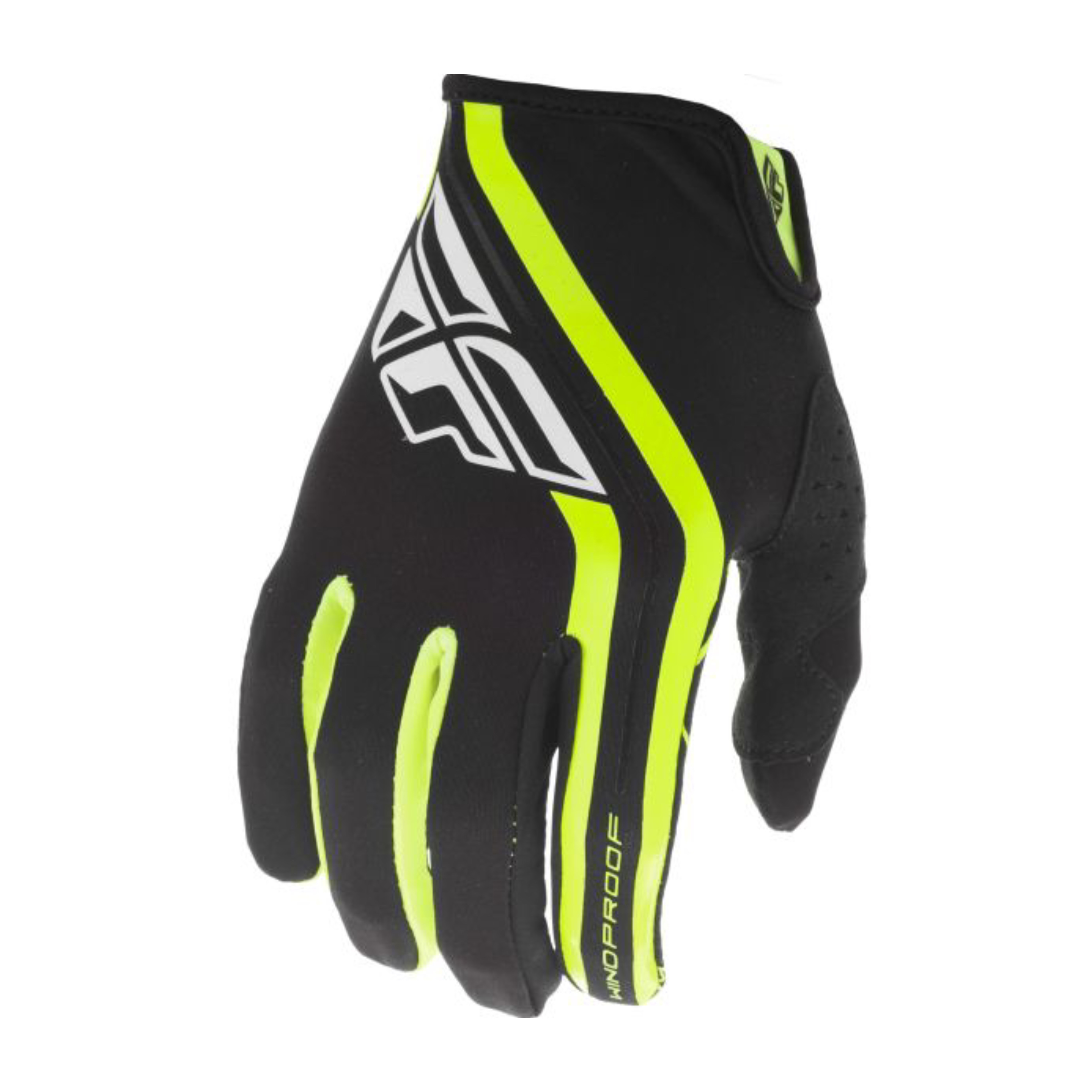 Fly Racing 2021 Windproof Gloves (Black/Hivis)