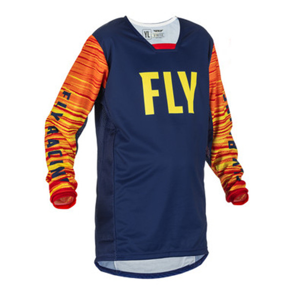 Fly Racing 2022 Kinetic Wave Youth Full Kit (Navy/Yellow/Red)