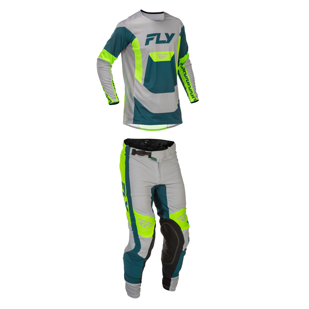 FLY Racing 2026 Lite Full Kit (Grey/Lime/Teal)