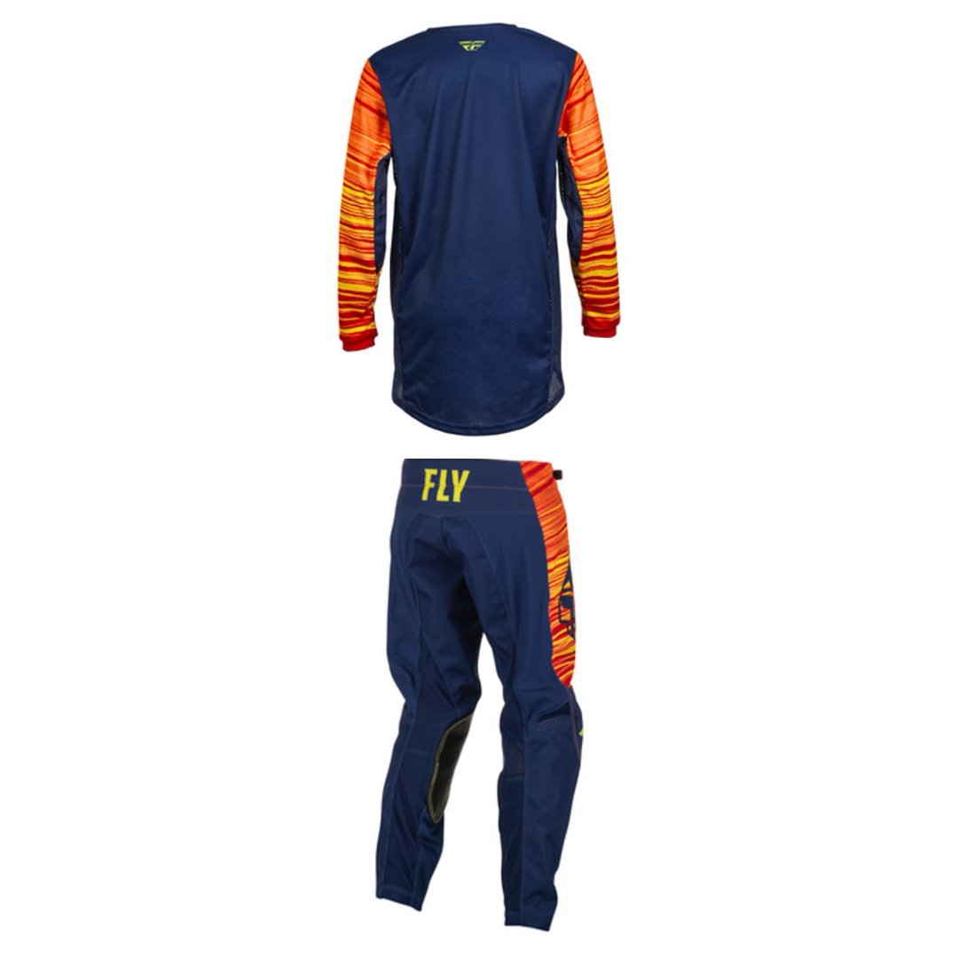 Fly Racing 2022 Kinetic Wave Youth Full Kit (Navy/Yellow/Red)