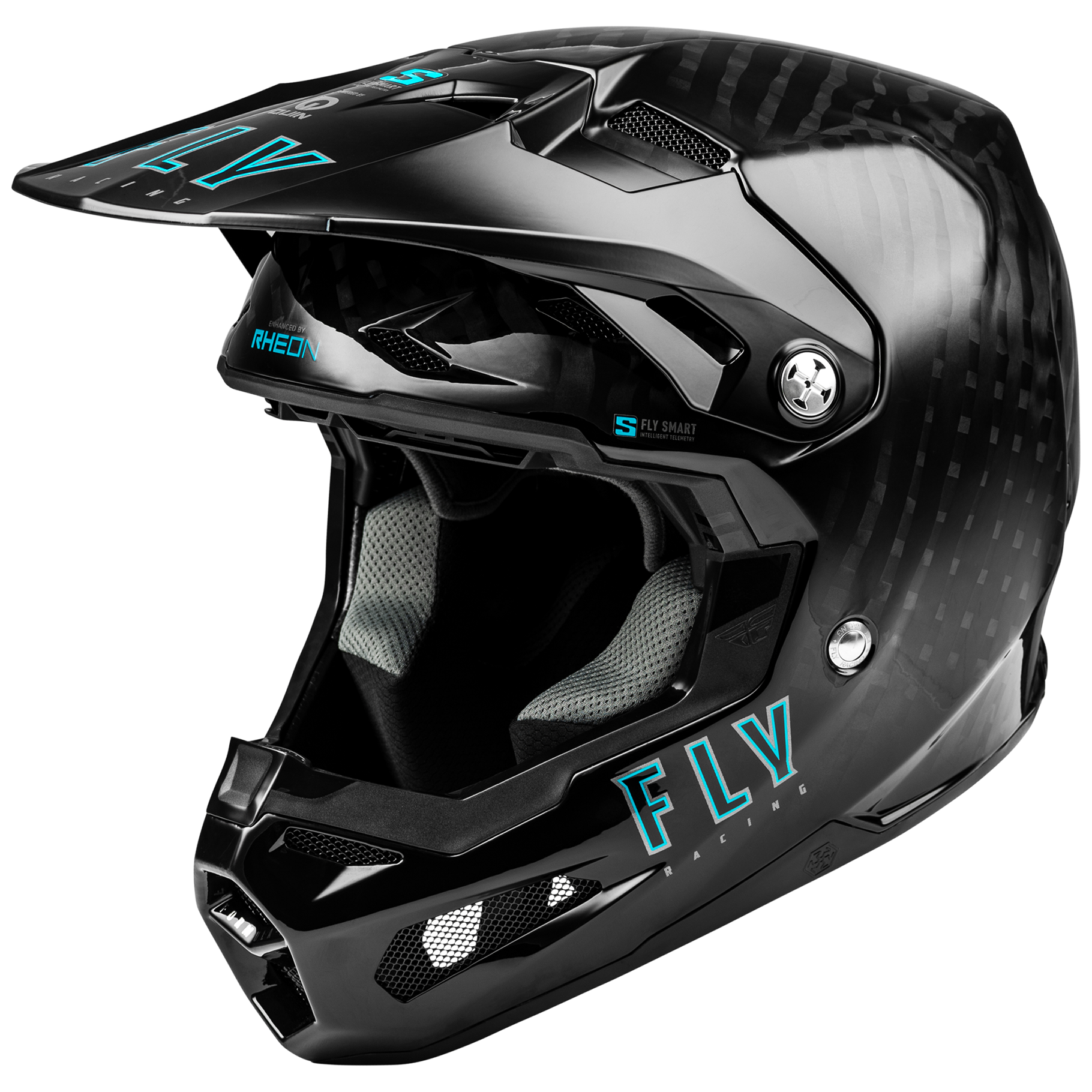 FLY Racing Formula S Solid Carbon Youth Helmet (Black)