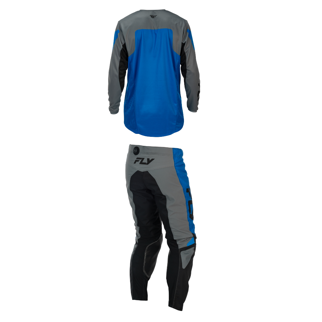 FLY Racing 2026 Kinetic Full Kit (Blue/Grey/Black)