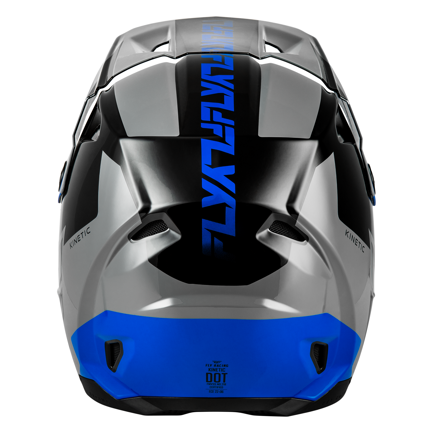 FLY Racing 2026 Kinetic Crest Helmet (Grey/Black/Blue)