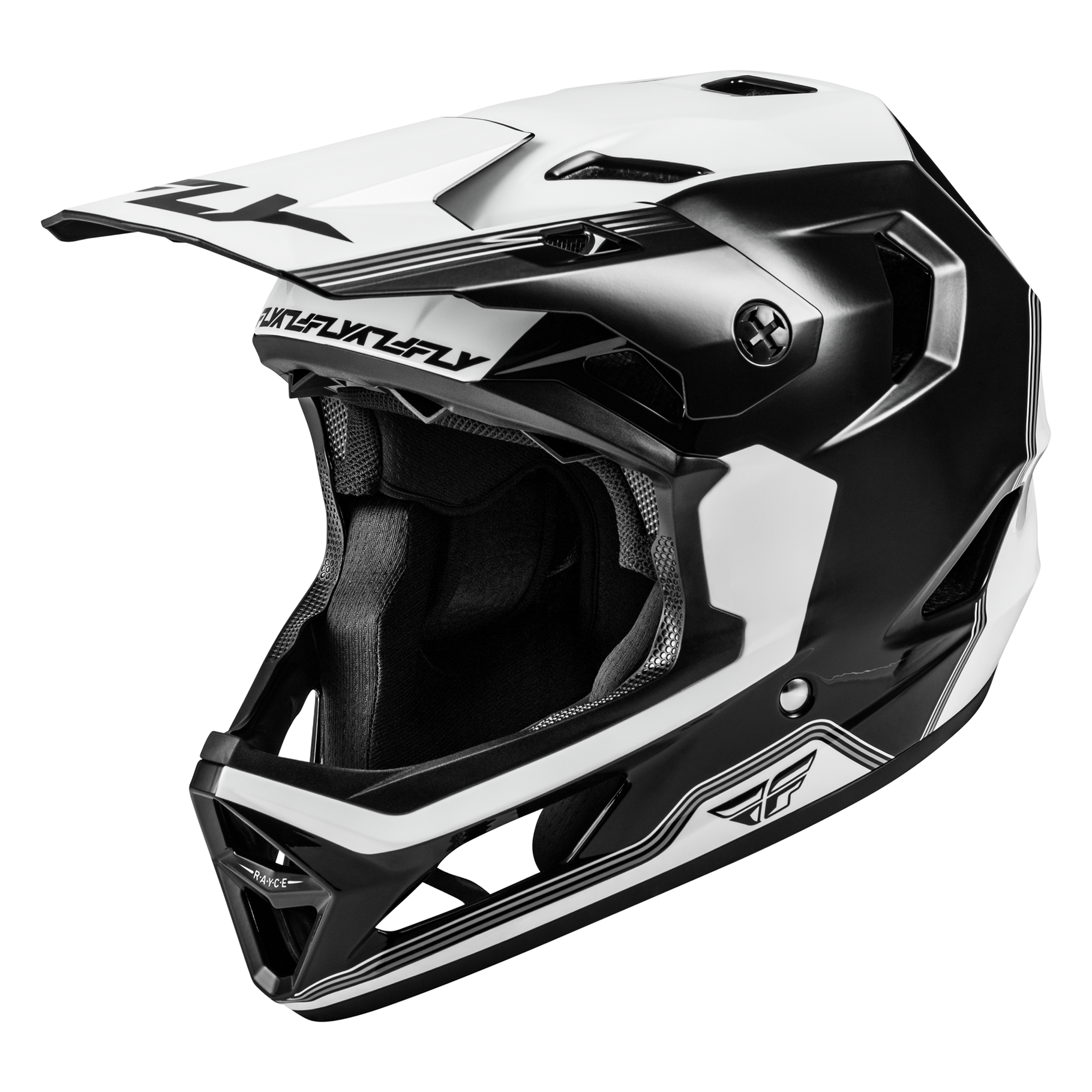 FLY Racing Rayce Youth Helmet (Black/White)