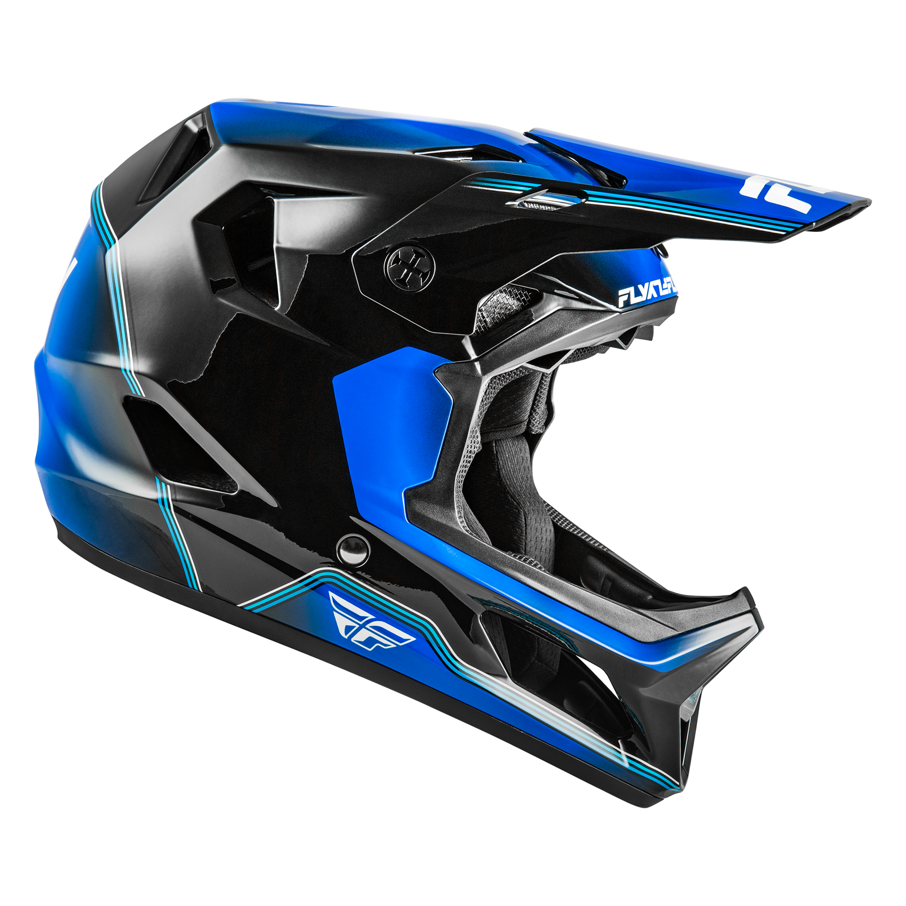 FLY Racing Rayce Youth Helmet (Black/Blue)