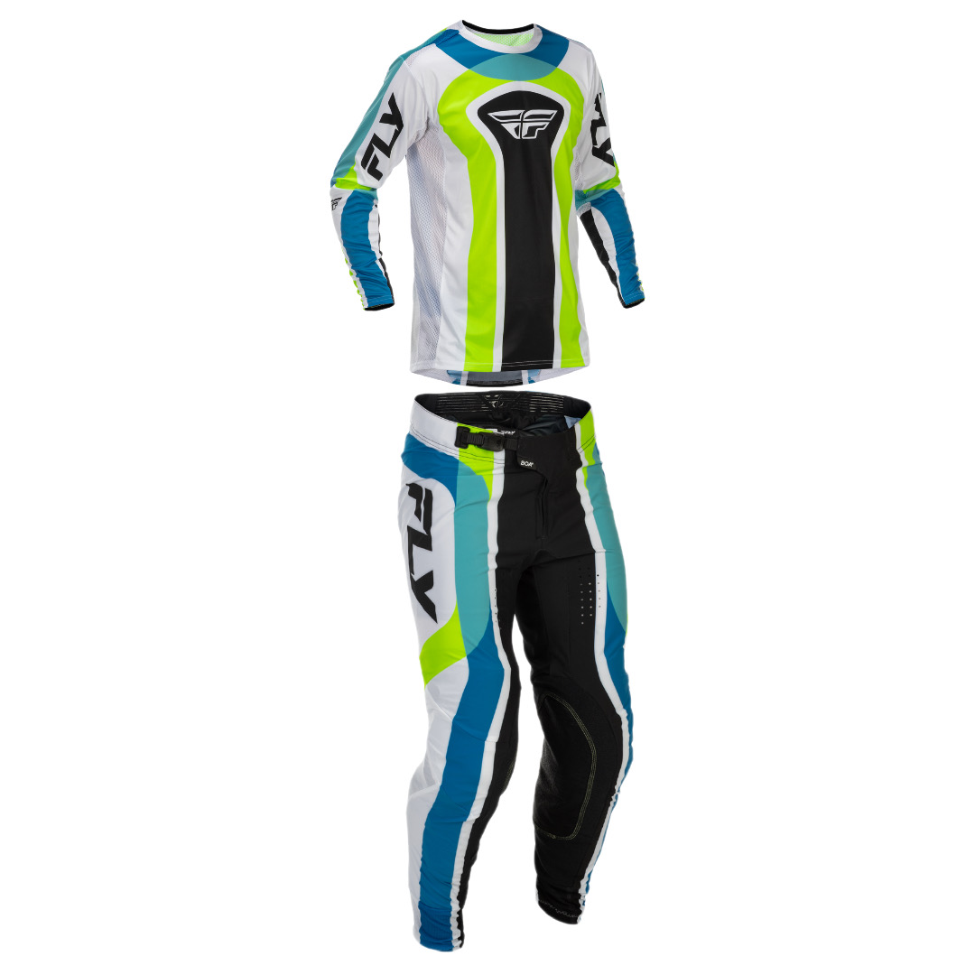 FLY Racing 2026 Lite LE Current Full Kit (White/Lime/Blue)