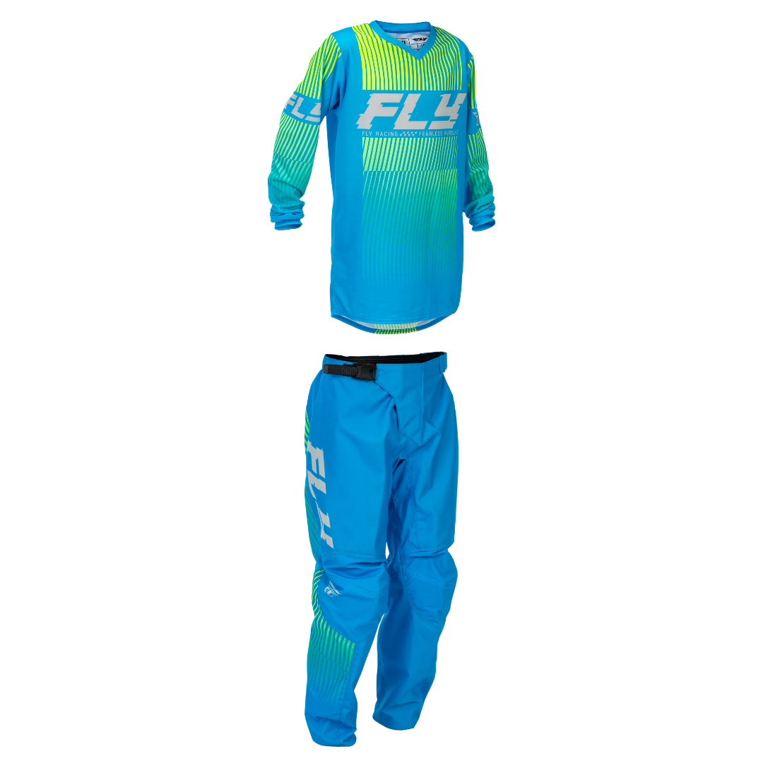 FLY Racing 2026 F-16 Youth Full Kit (Blue/Hivis)