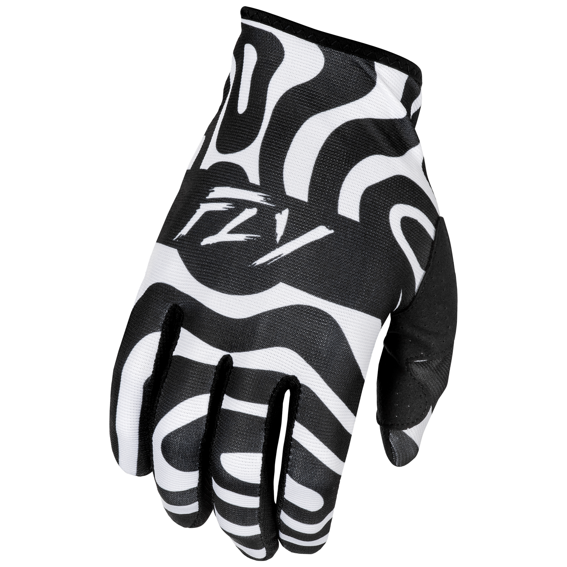 Fly Racing 2025 Abyss Lite Youth Gloves (White/Black)