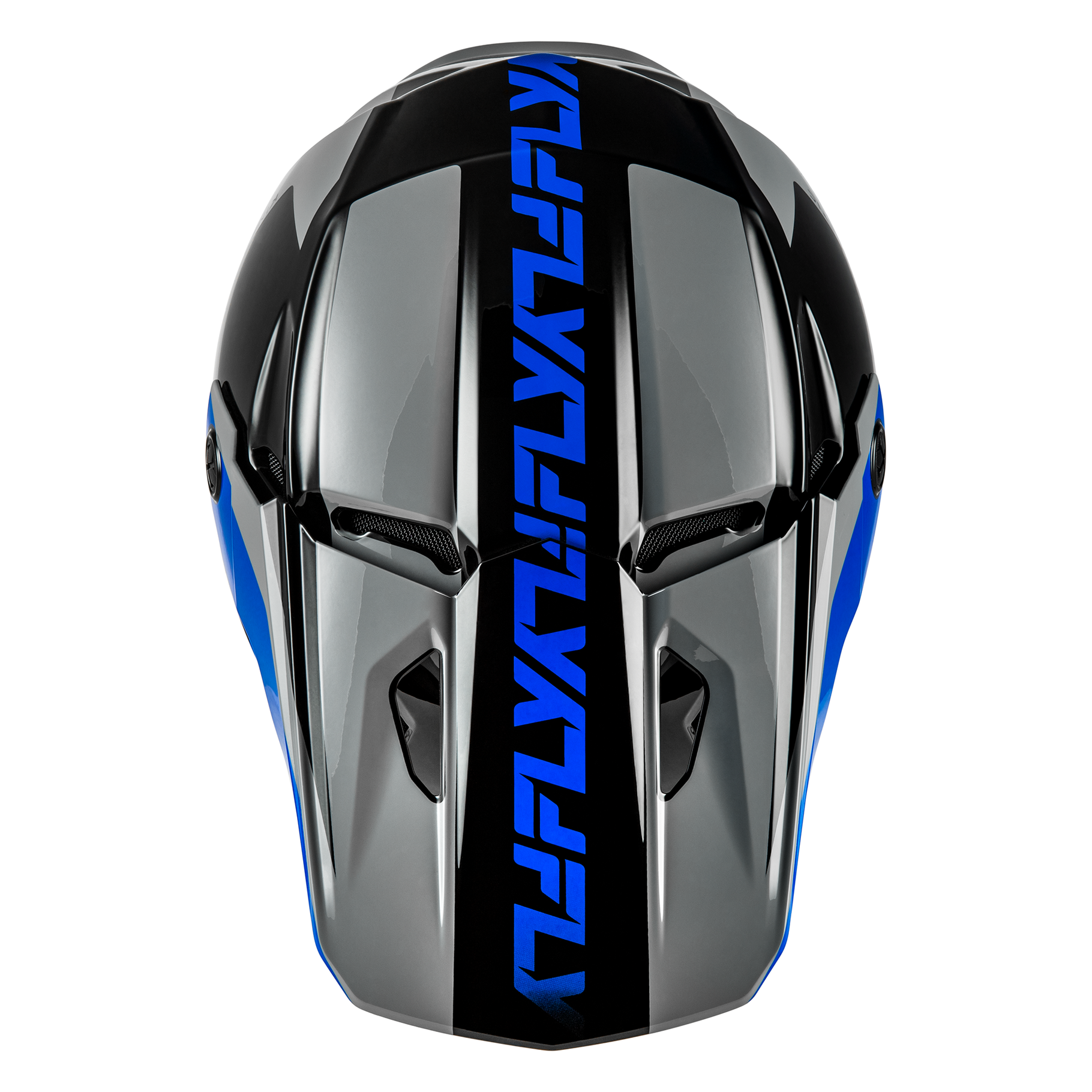 FLY Racing 2026 Kinetic Crest Helmet (Grey/Black/Blue)