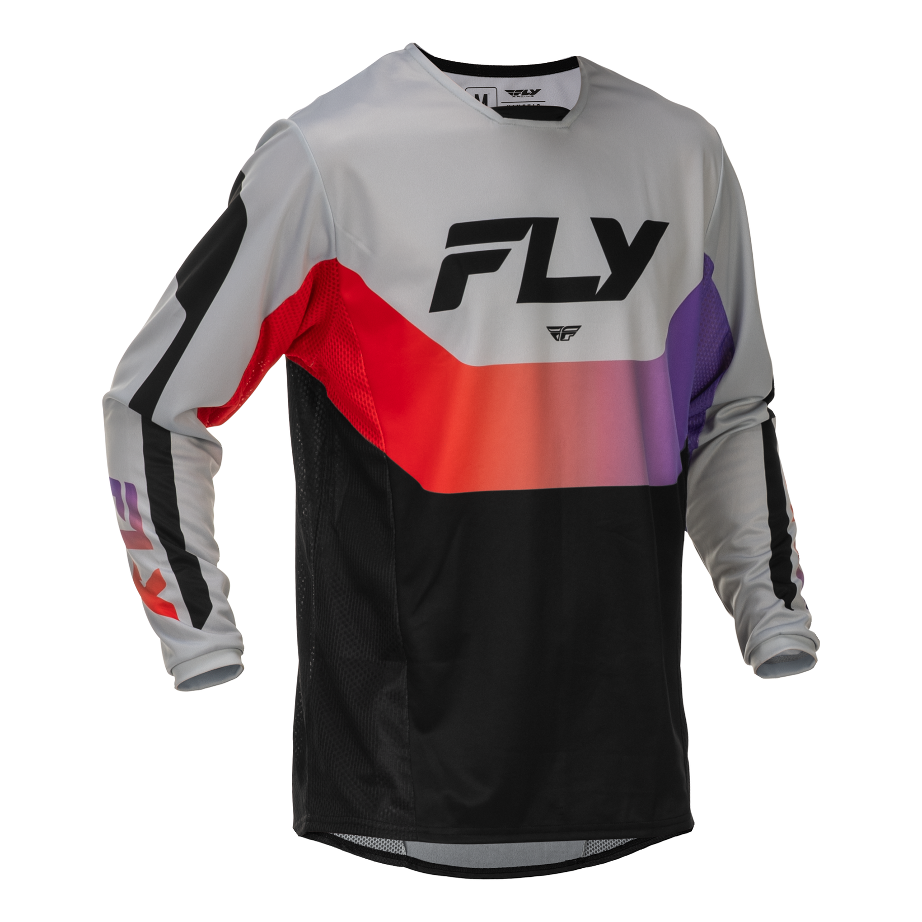 Fly Racing 2026 Kinetic Jersey (Grey/Red/Purple/Black)