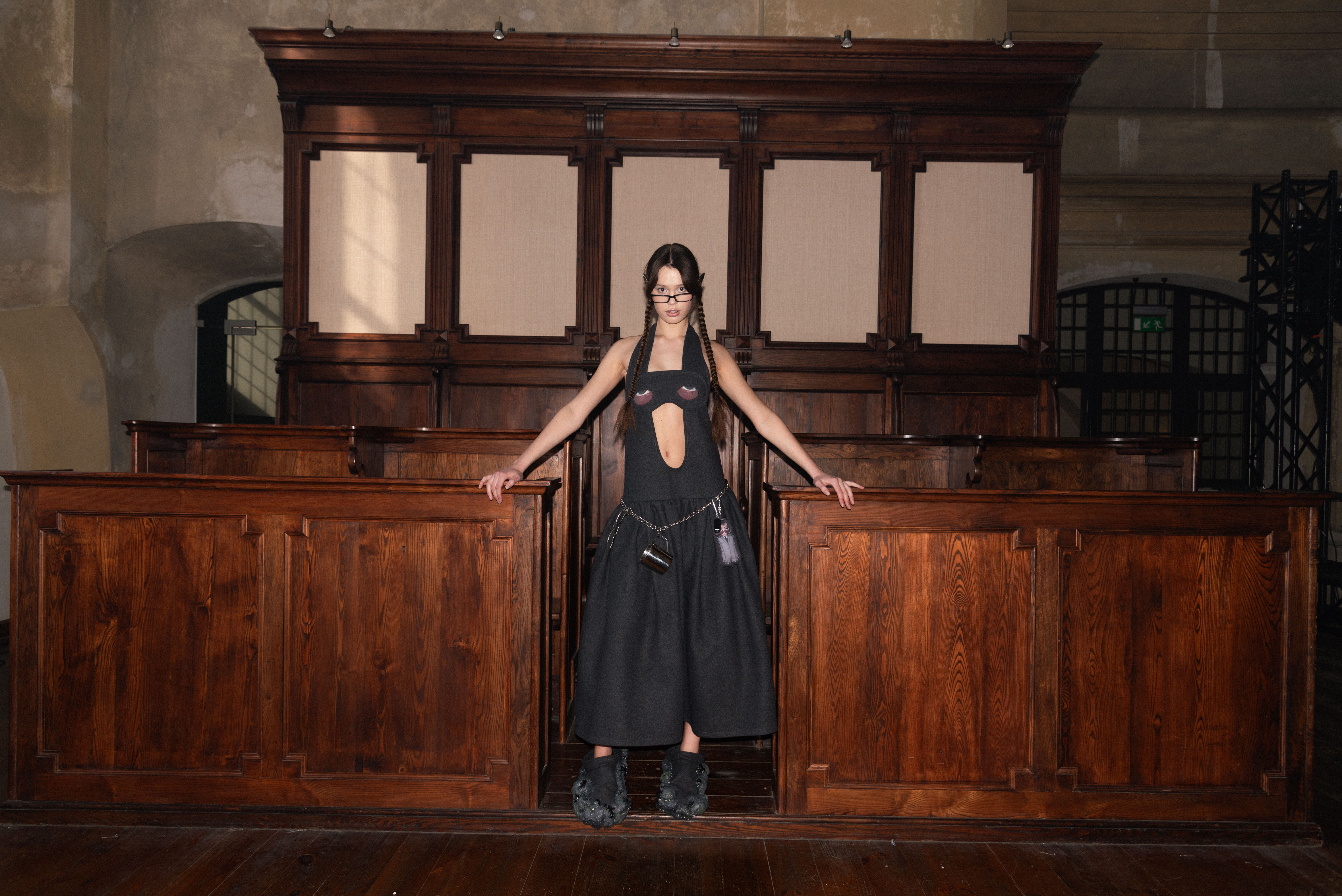 "Sleeping Mask" Wool Gown