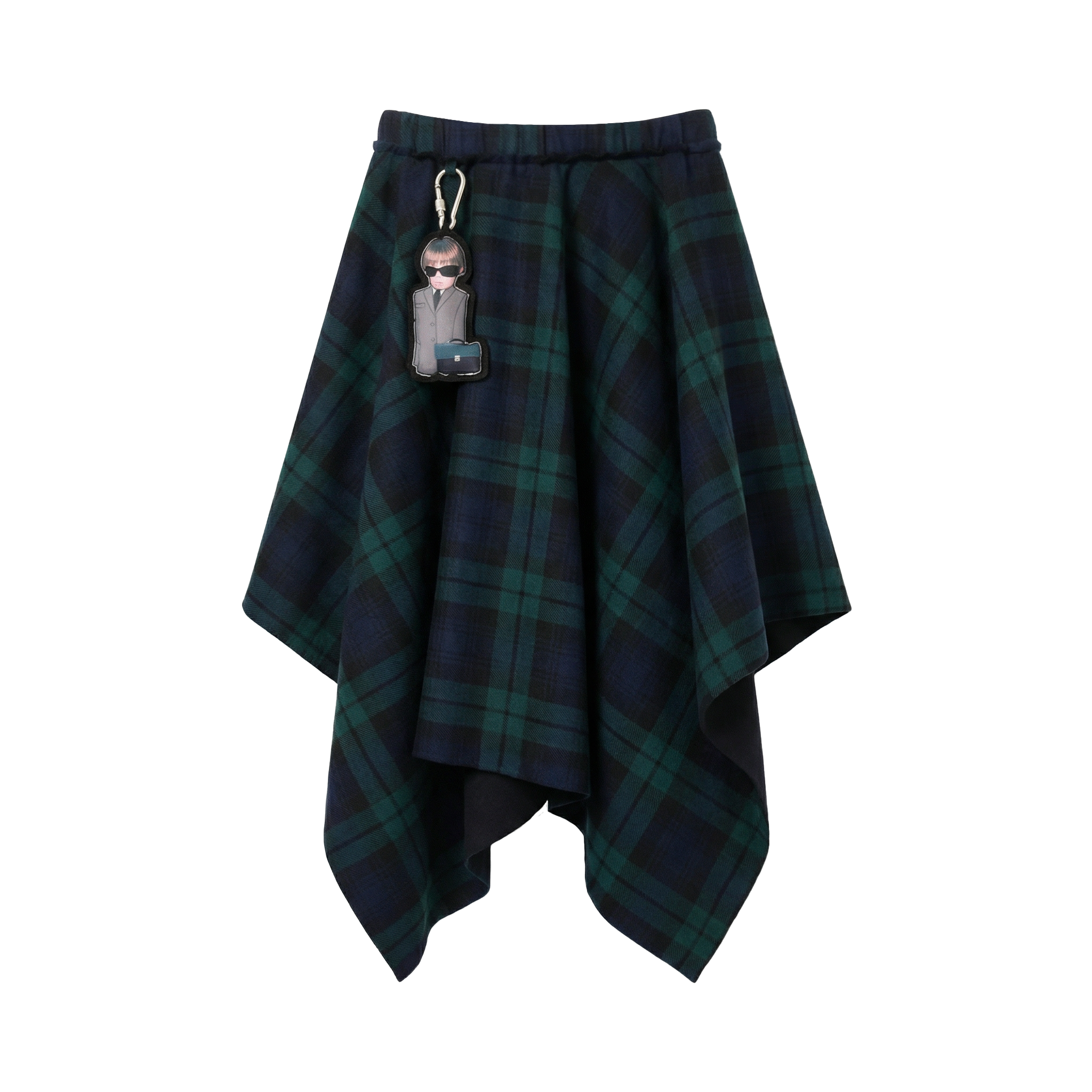 "Royal" Asymmetric Tartan Skirt