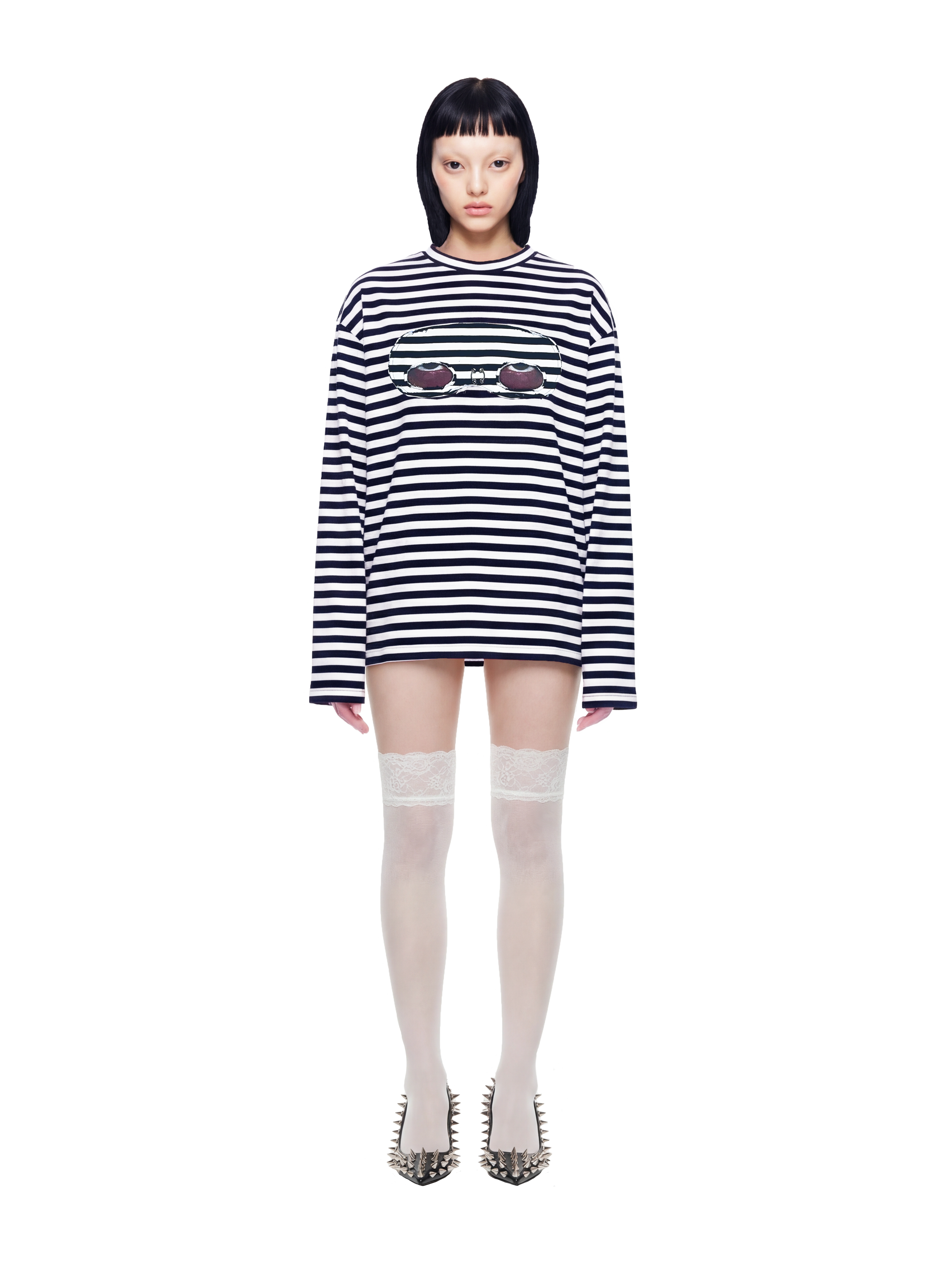 Striped "Septum" Long Sleeve T-Shirt