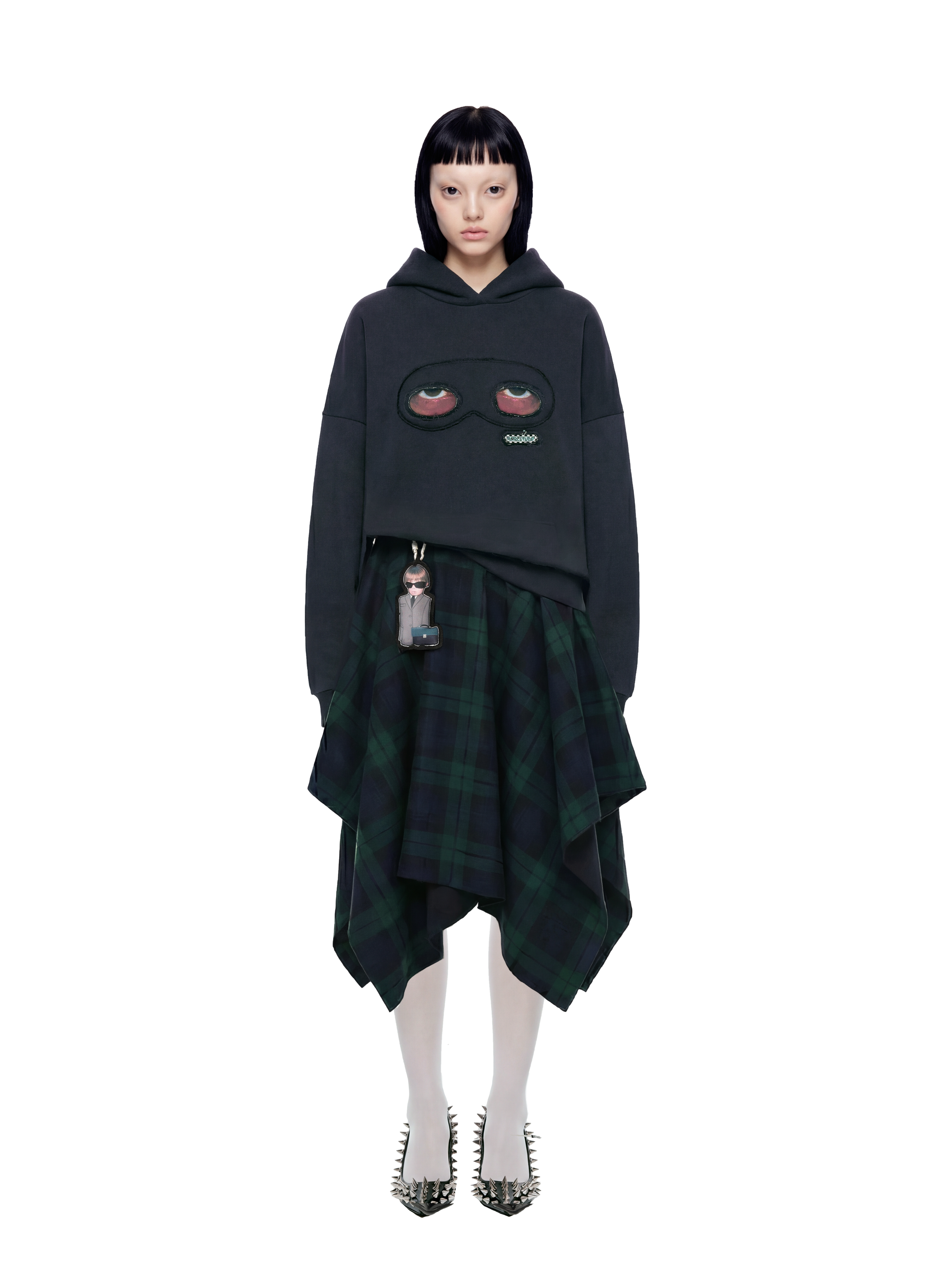 "Royal" Asymmetric Tartan Skirt