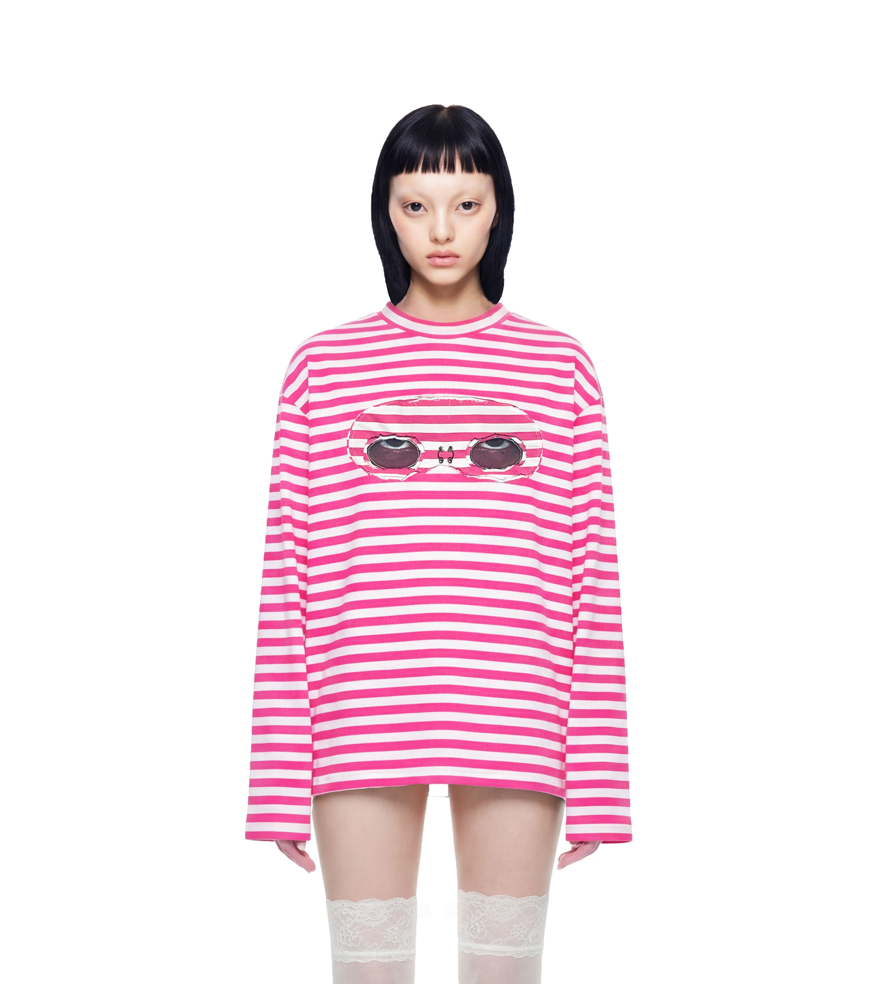 Striped "Septum" Long Sleeve T-shirt