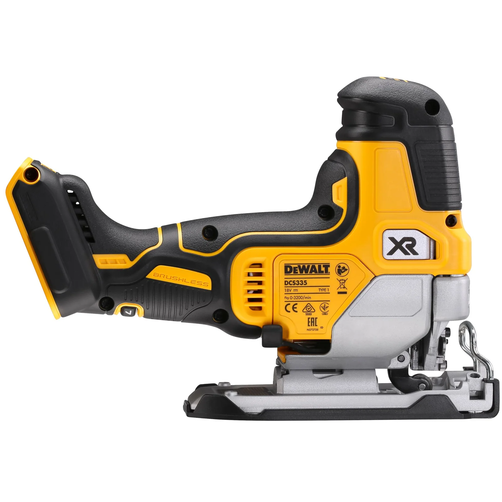 Akumuliatorinis siaurapjūklis DeWALT DCS335N, 18V