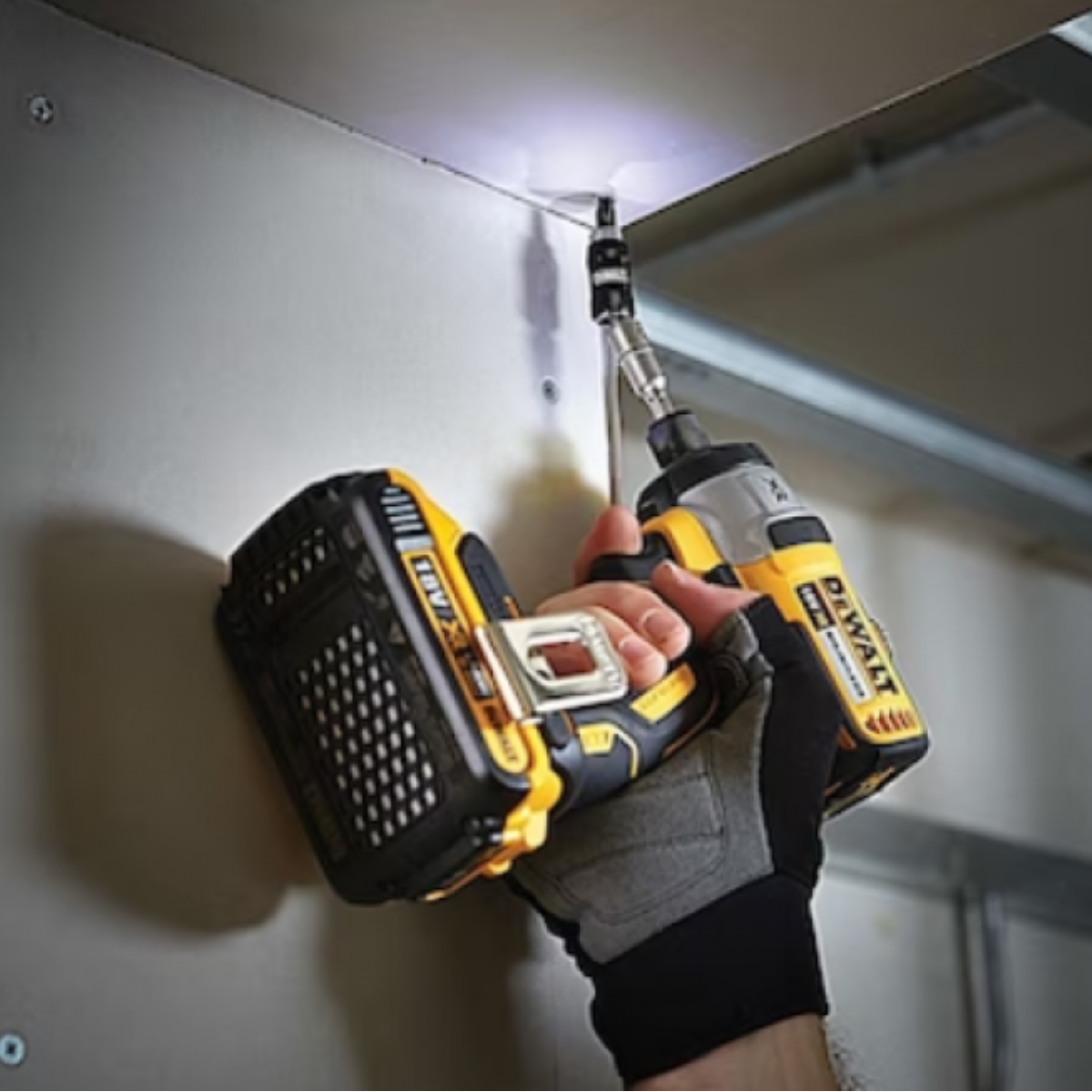 DeWALT lankstomas laikiklis + antgalių suktuvams komplektas (10 vnt.)