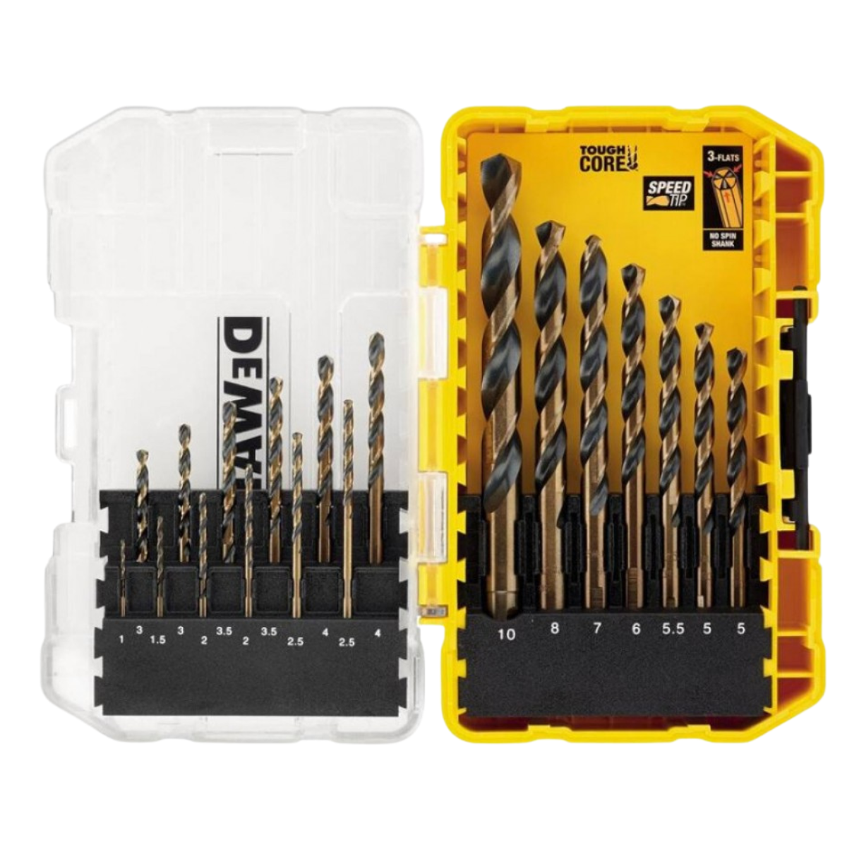 DeWALT Black & Gold HSS grąžtų rinkinys metalui (19 vnt.)
