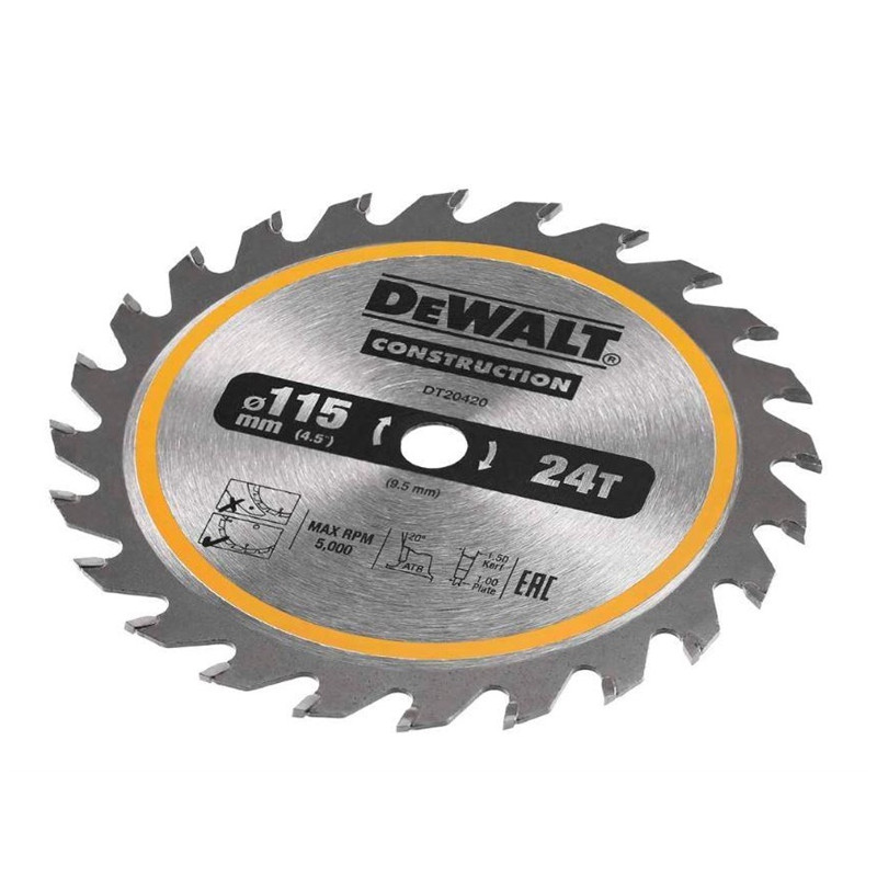 DeWALT pjovimo diskas medienai 115 mm 24 T