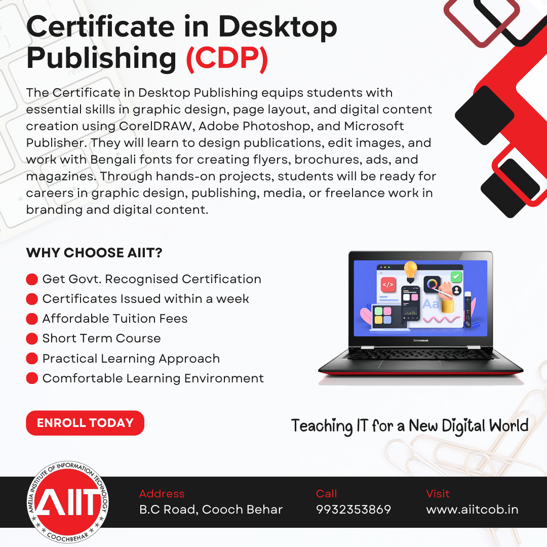 Certificate in Desktop Publishing (CDP)