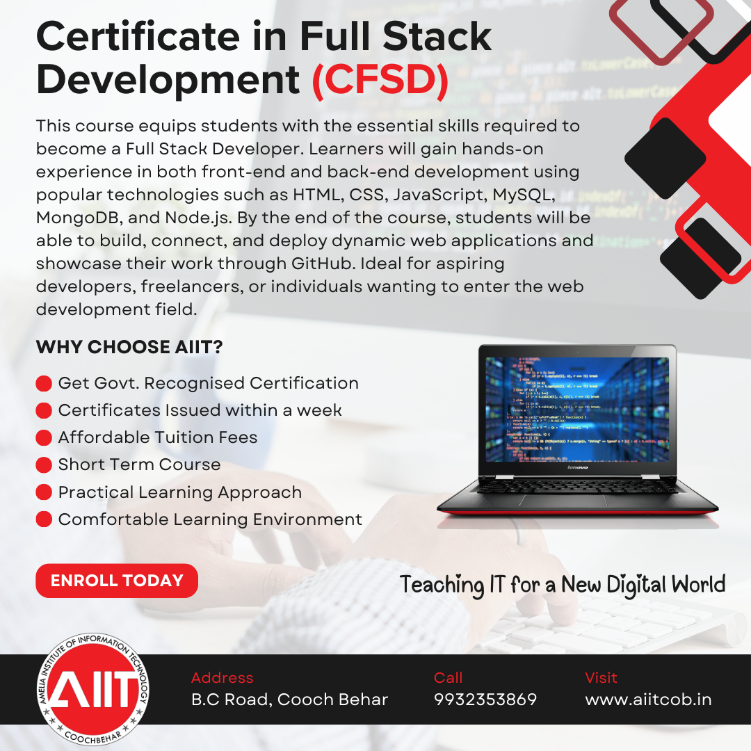 Certificate in Full Stack Development (CFSD)