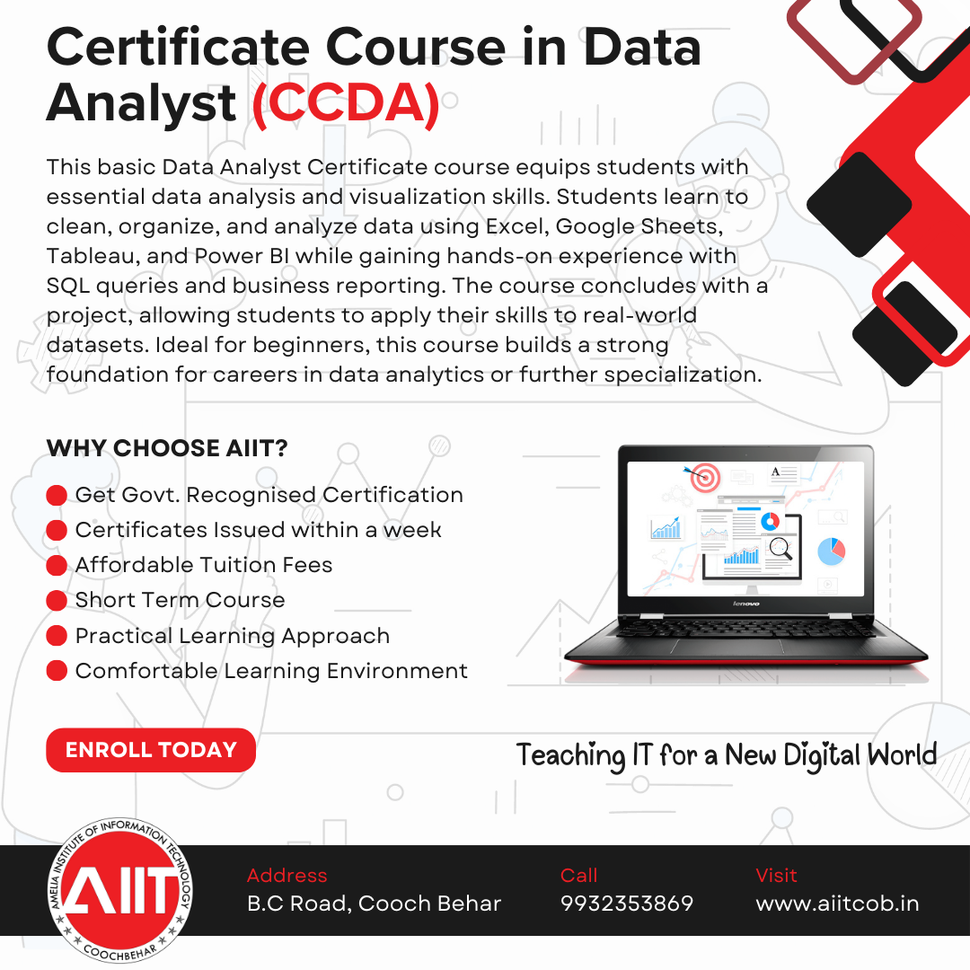 Certificate Course in Data Analyst (CCDA)