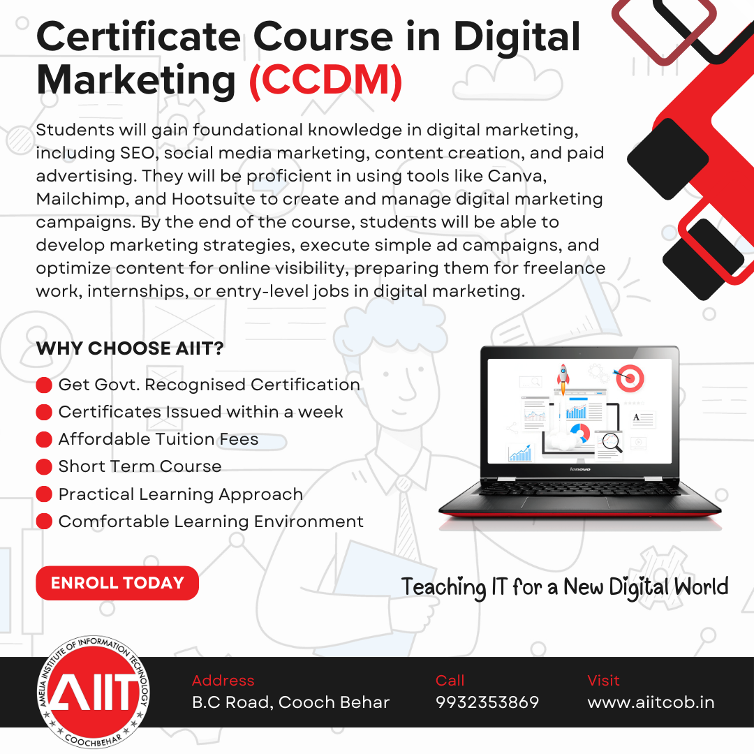 Certificate Course in Digital Marketing (CCDM)