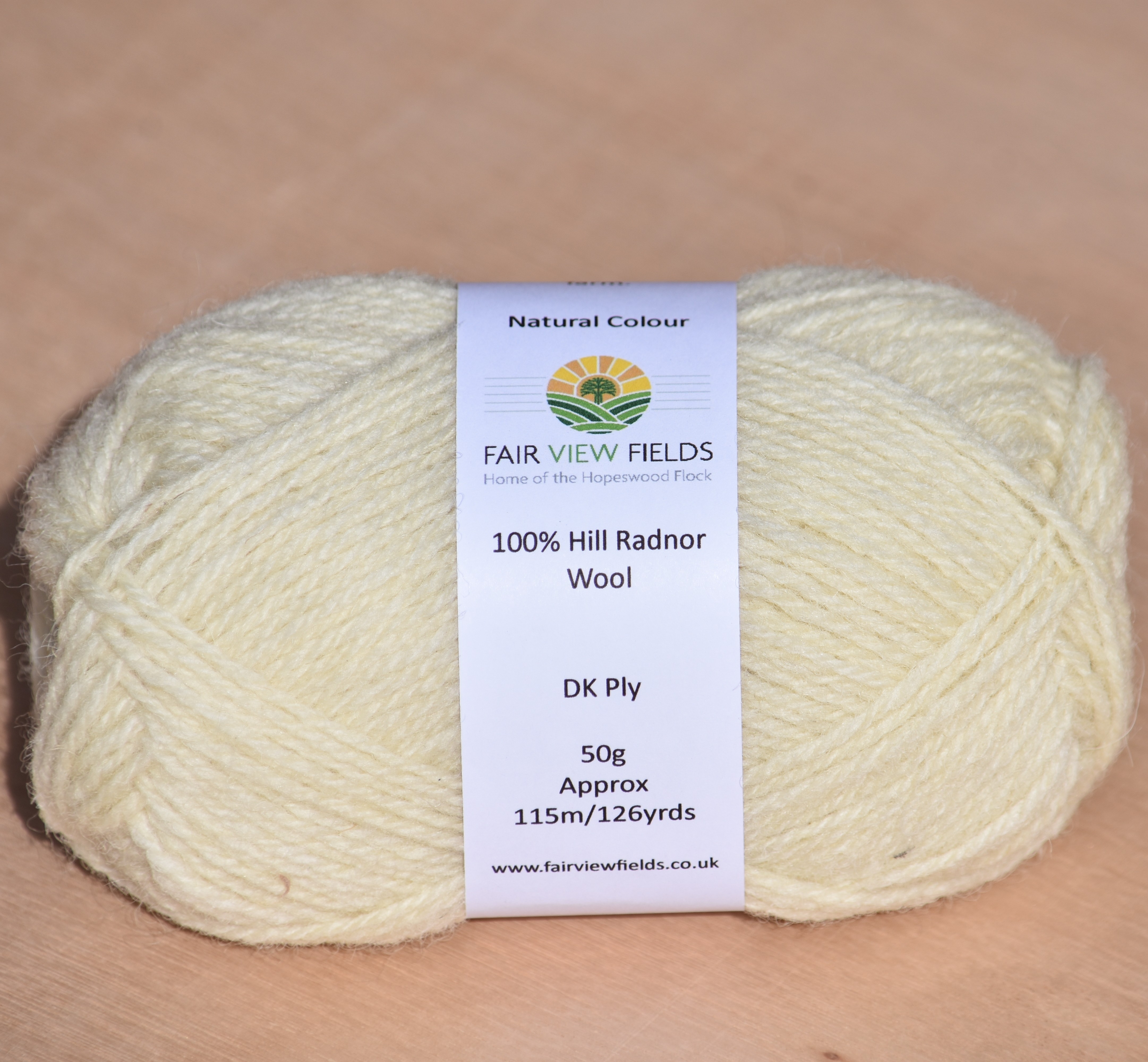 50g Ball of 100% Hill Radnor Wool DK Ply