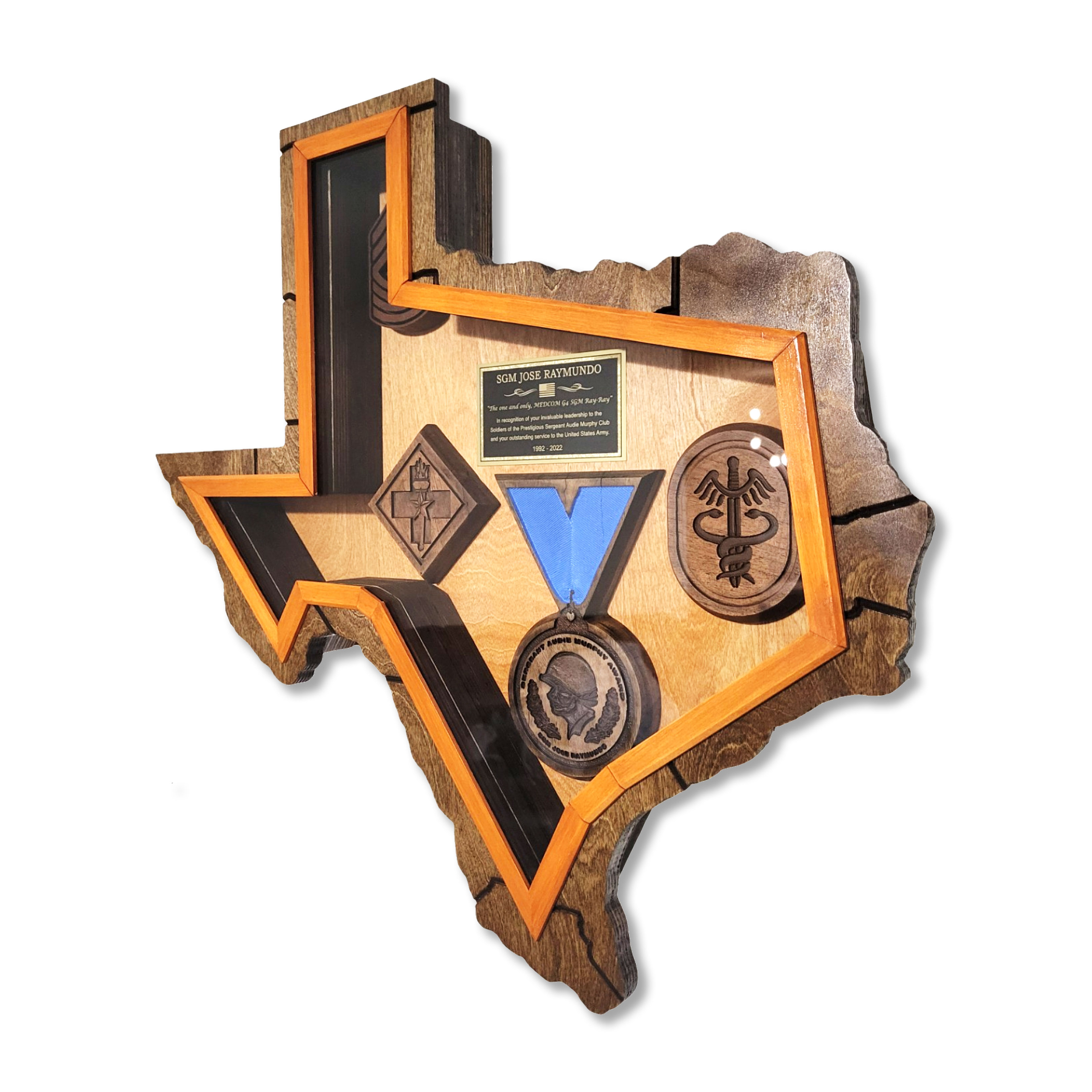 TEXAS SHAPED SHADOW BOX