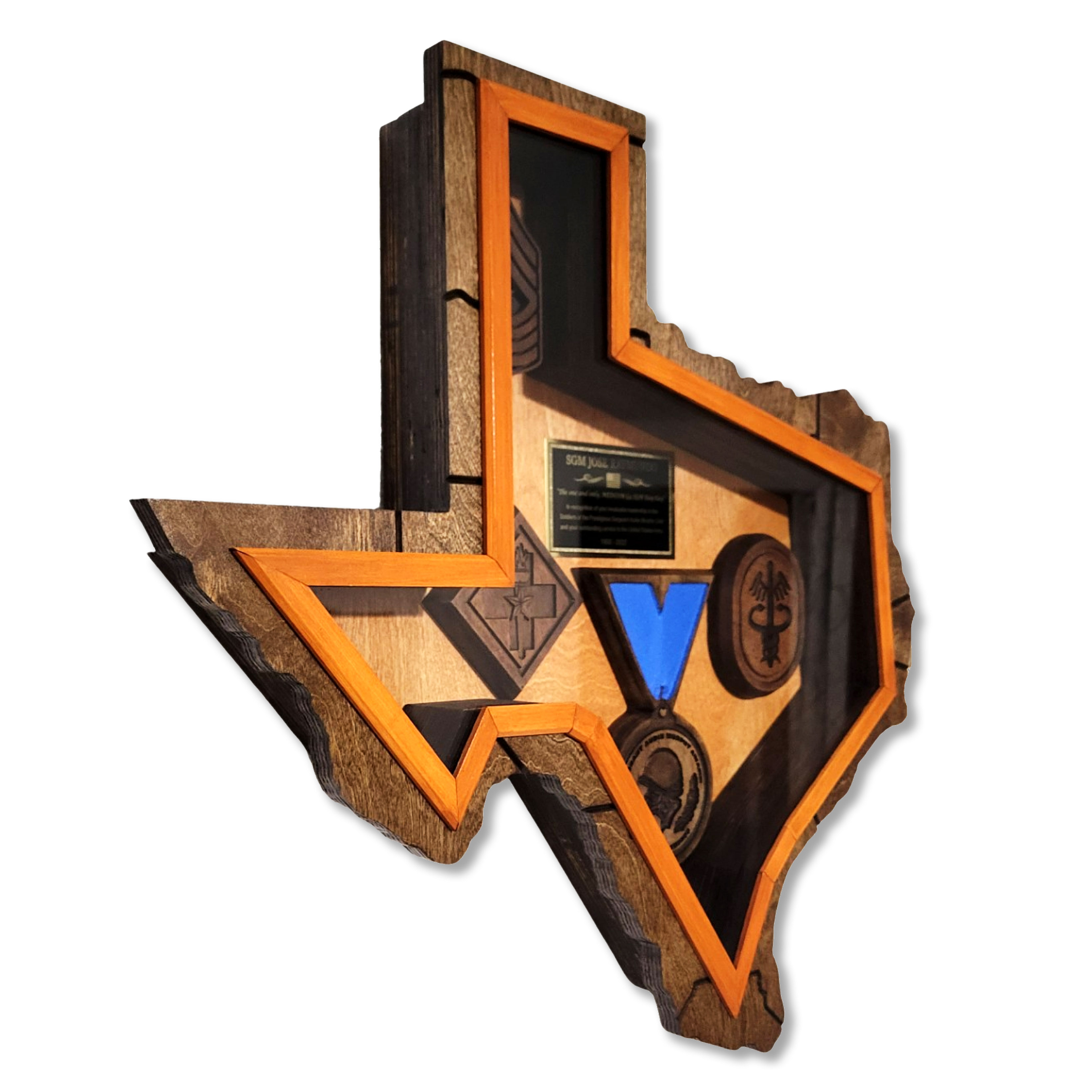 TEXAS SHAPED SHADOW BOX